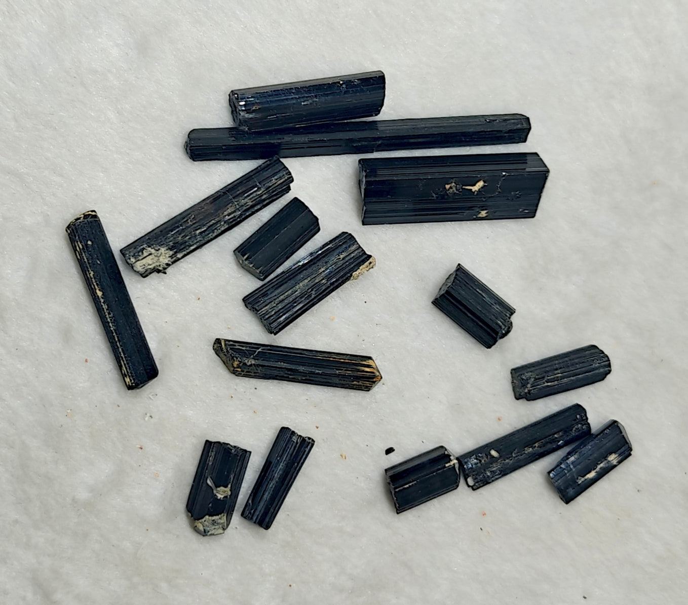 An Aesthetic Natural black Tourmaline crystals lot 48 grams