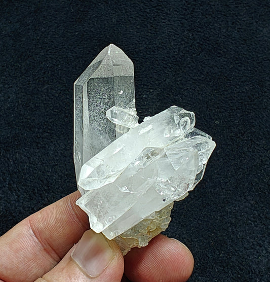 An amazing Quartz Crystals cluster of beautiful terminations 74 grams