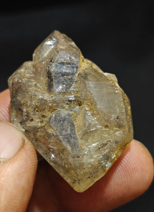 Natural Aesthetic Fenster Like Terminated Quartz Crystal with Black Inclusions 4.5x2.8x1.5cm