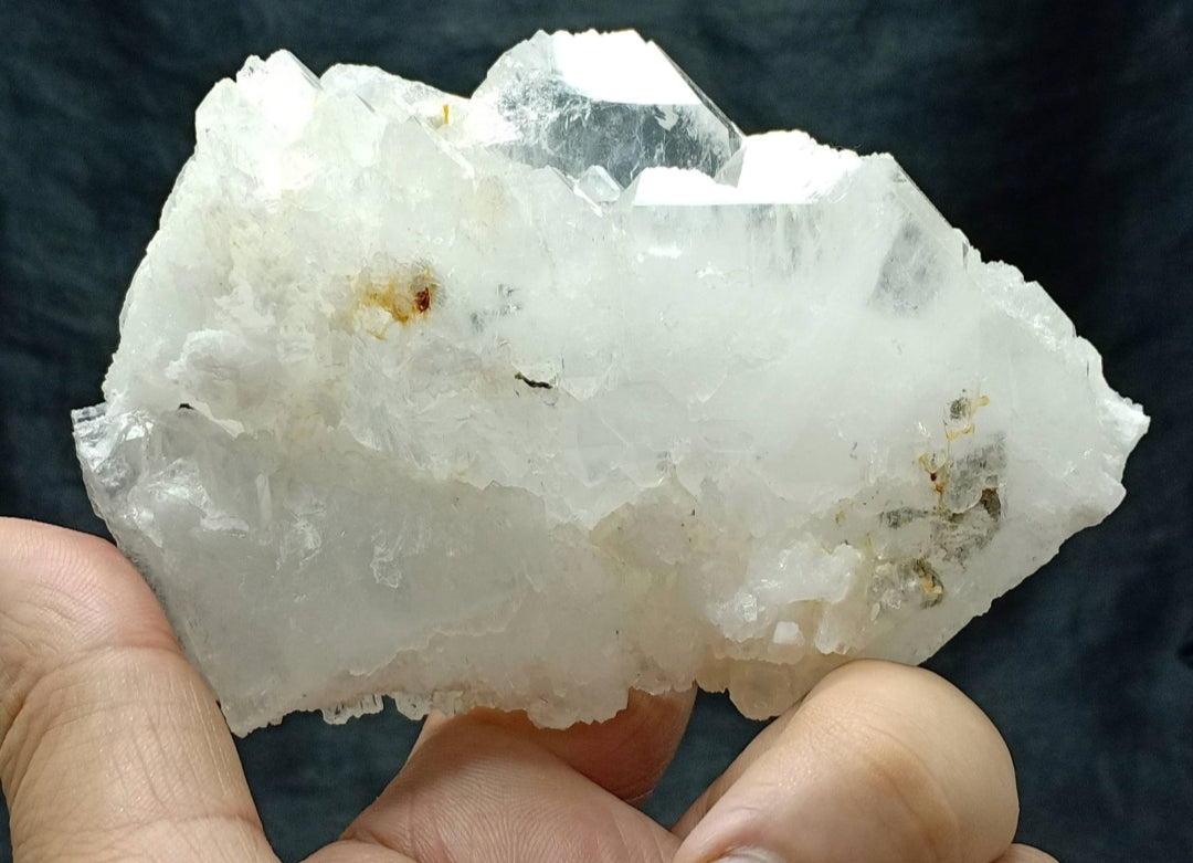 Single beautiful Faden Quartz Crystals cluster with beautiful terminations 339 grams