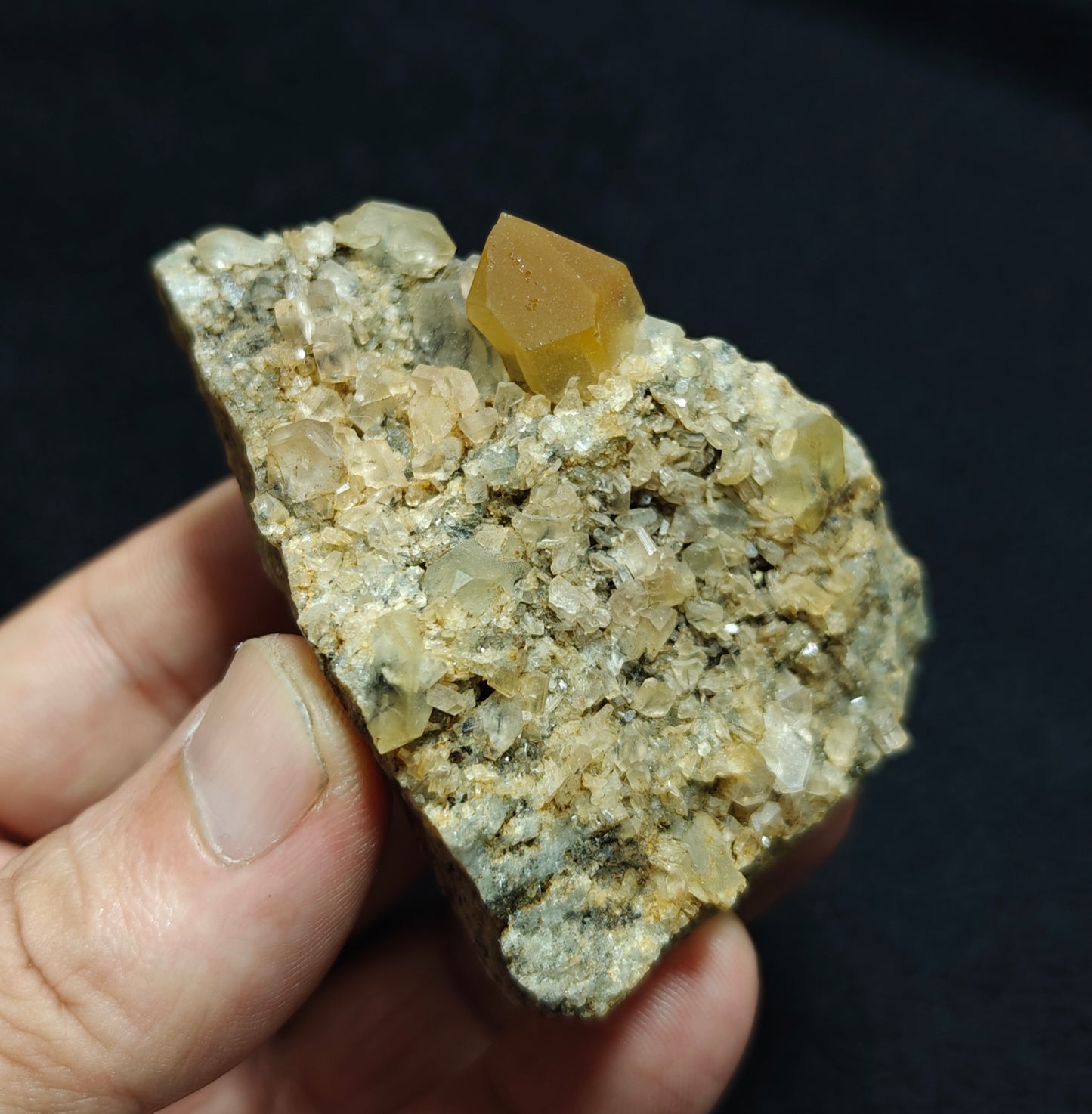 Astrophyllite Quartz Crystal on matrix 104 grams