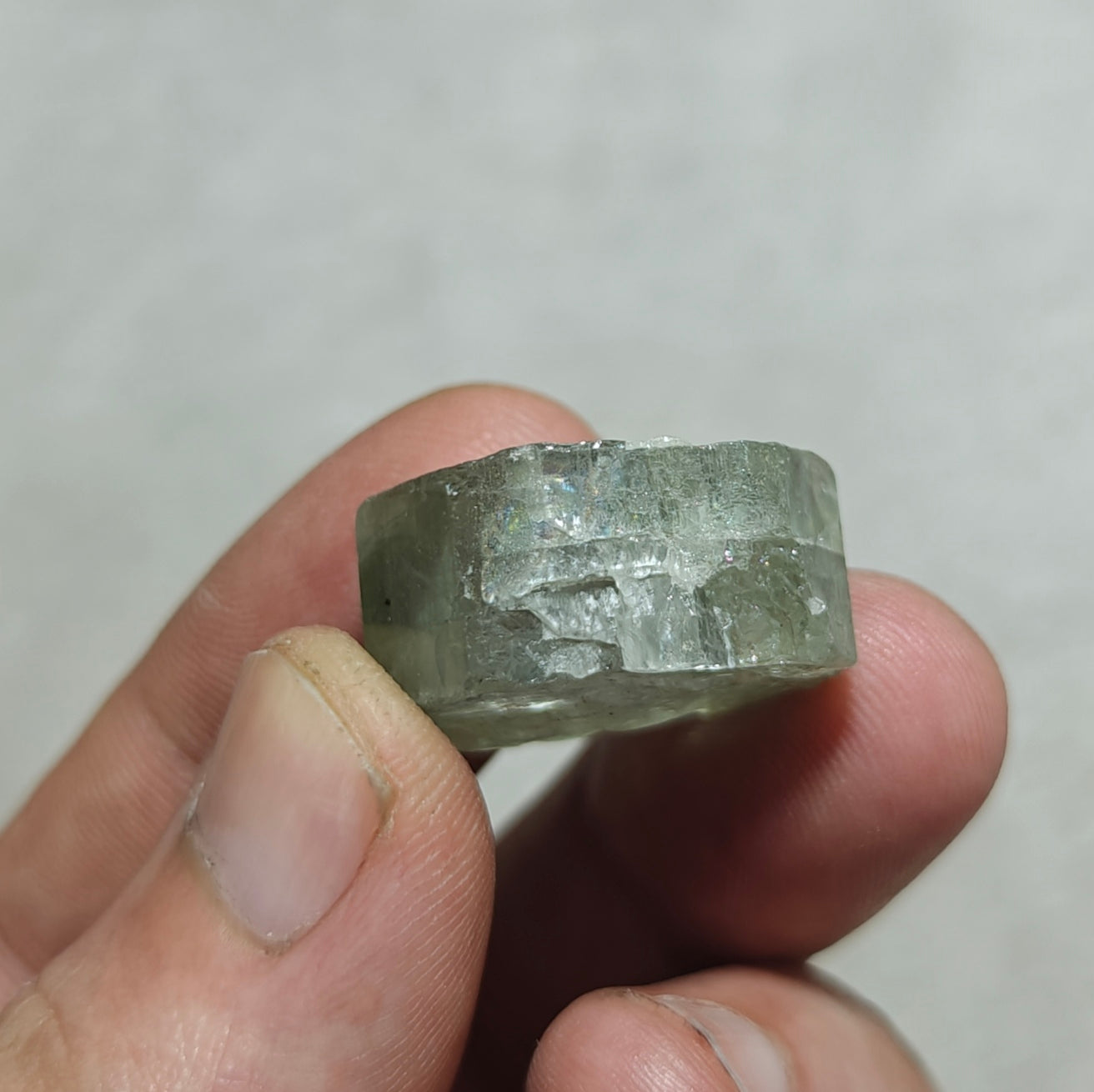 Natural green apatite crystal 14 grams