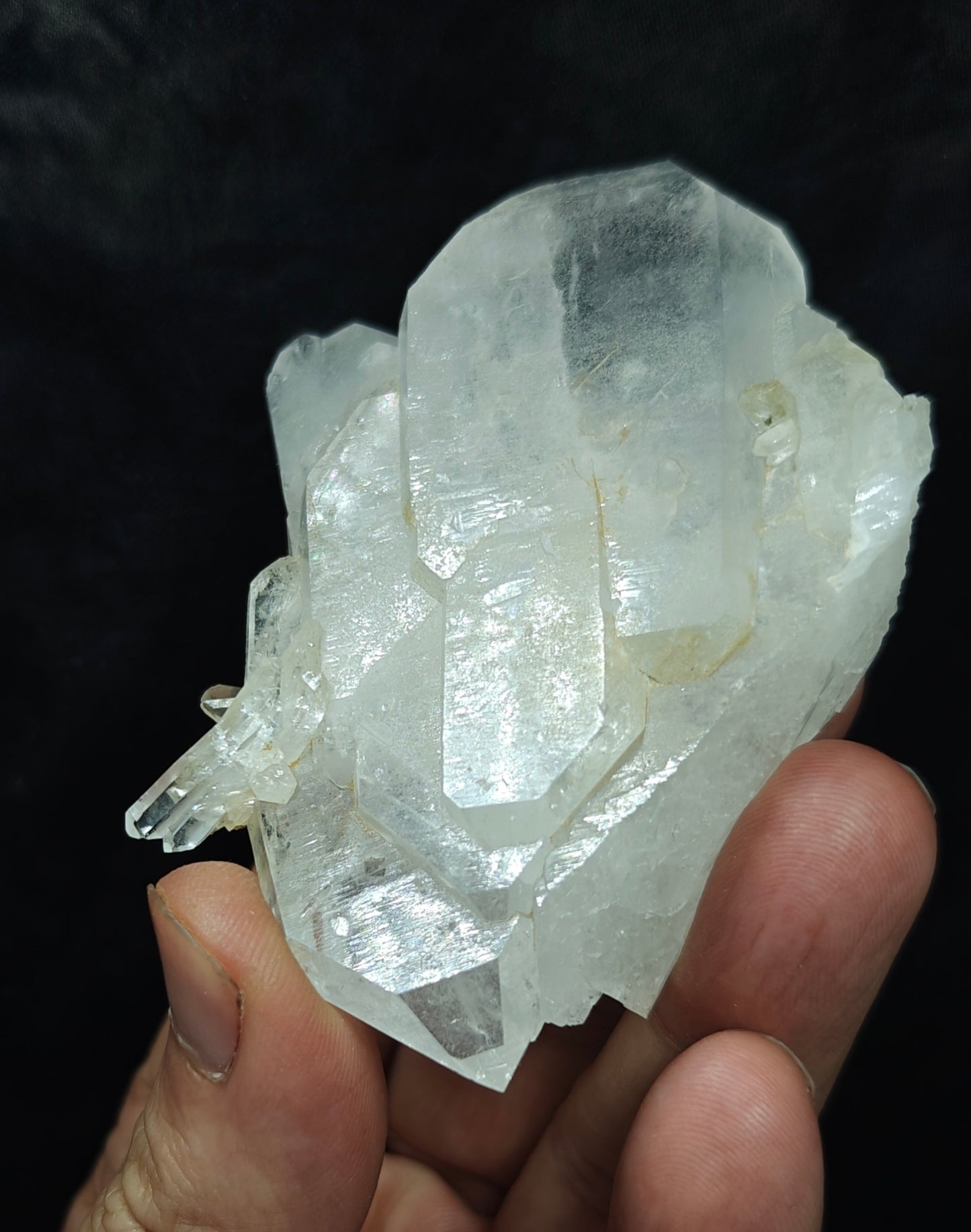 Single beautiful terminated Faden Quartz crystals specimen 152 grams
