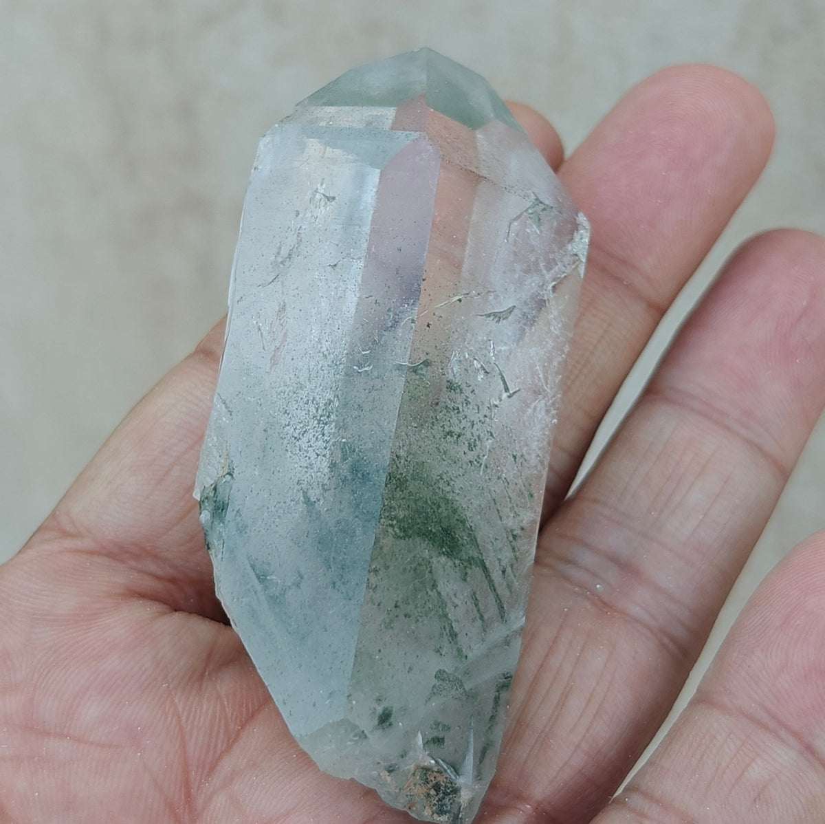 Natural Chlorite Quartz crystal 92 grams