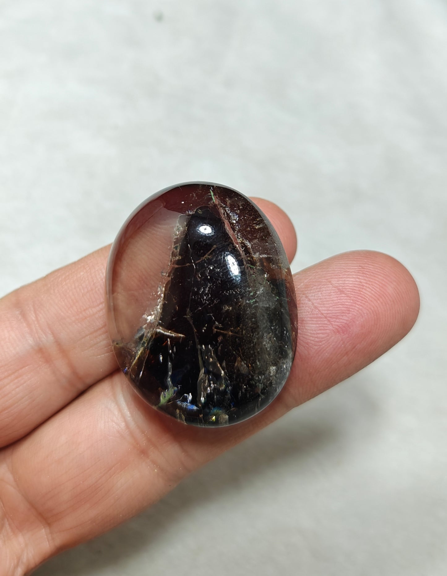 Mica included Quartz cabochon 136 carats