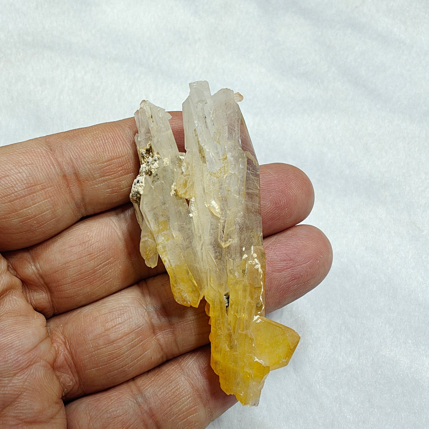 Natural iron included yellow faden quartz 27 grams