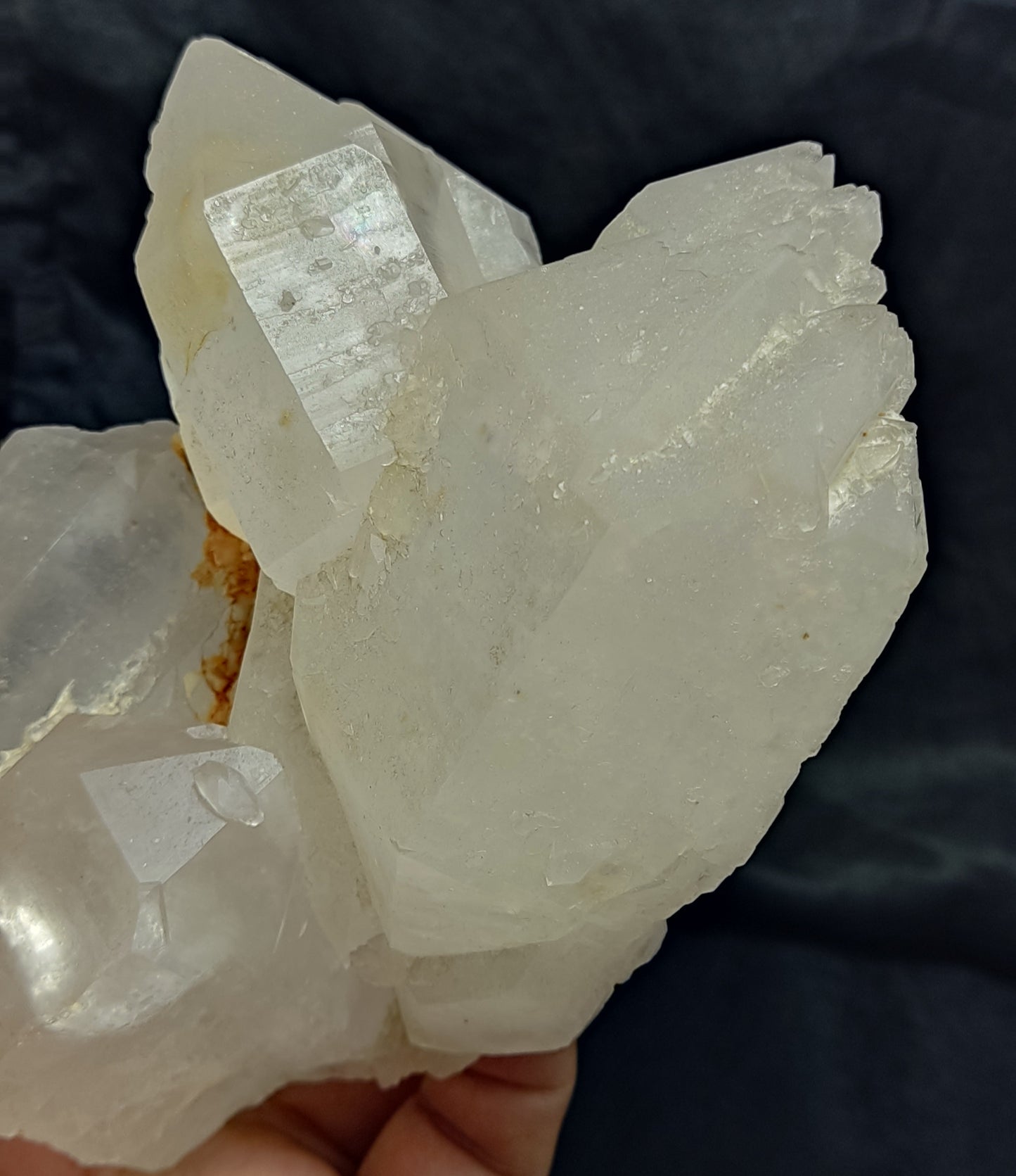 Natural Gwindel Quartz Cluster 950 grams