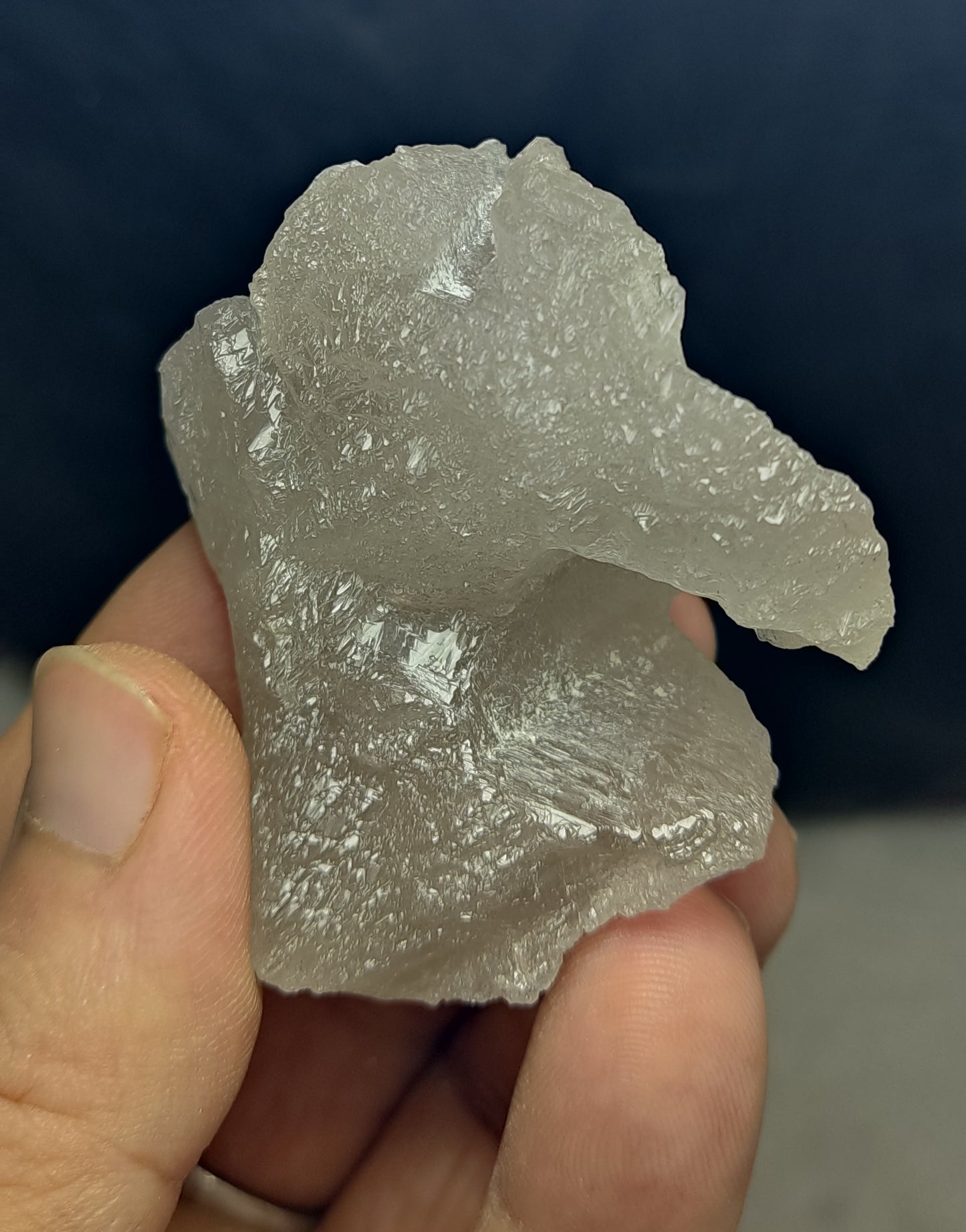 Natural fully etched smoky quartz 90 grams