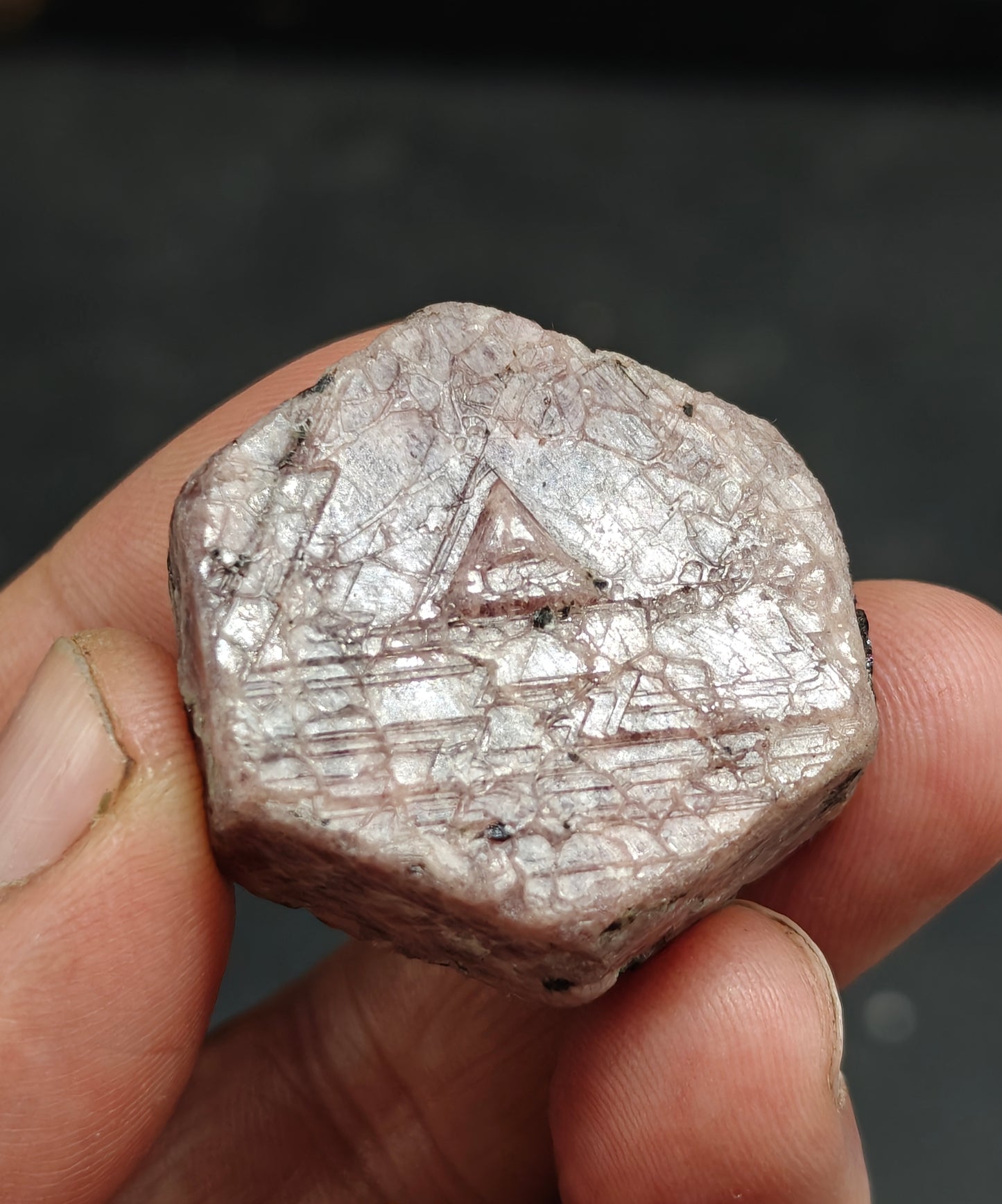 Natural hexagonal ruby corundum crystal 50 grams