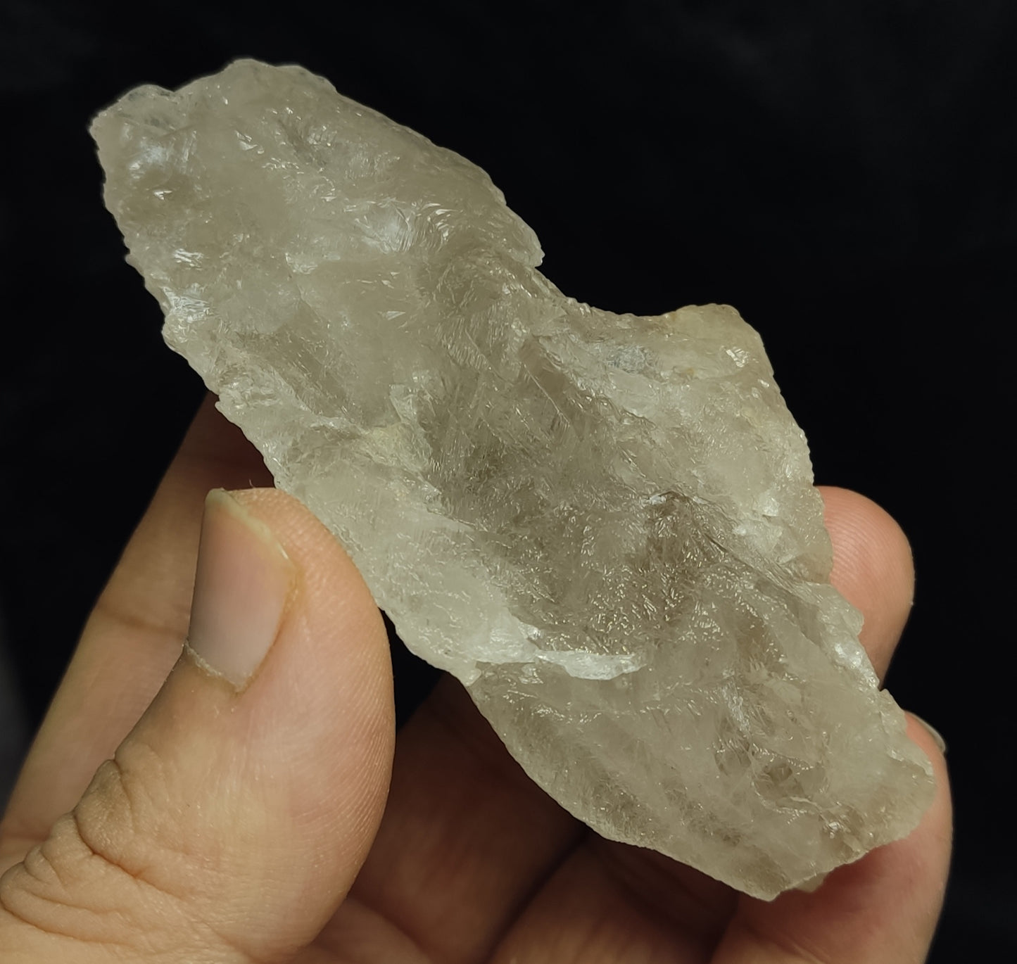 Natural fully etched smoky quartz 156 grams