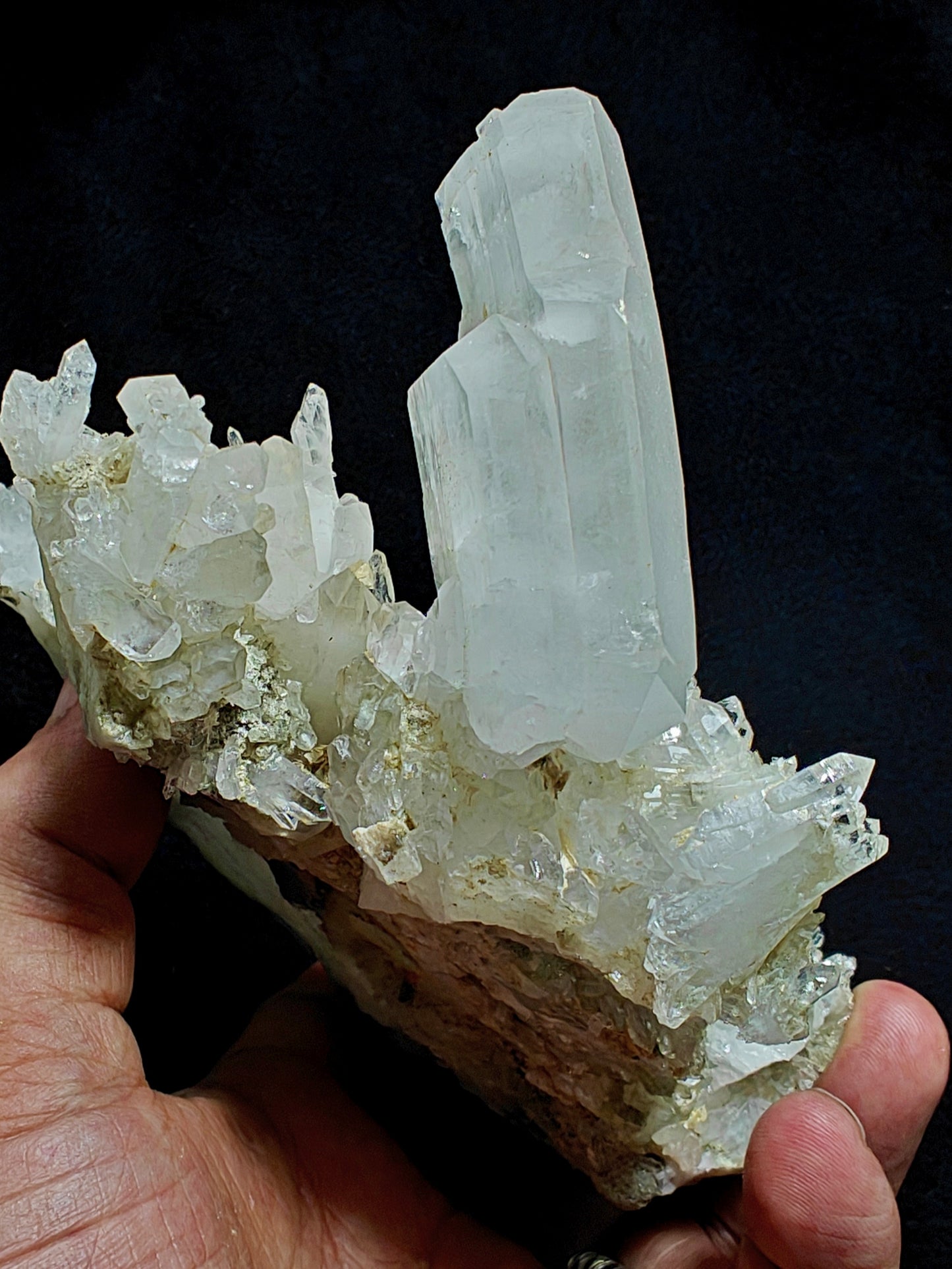 Natural Faden Quartz Crystal specimen 588 grams