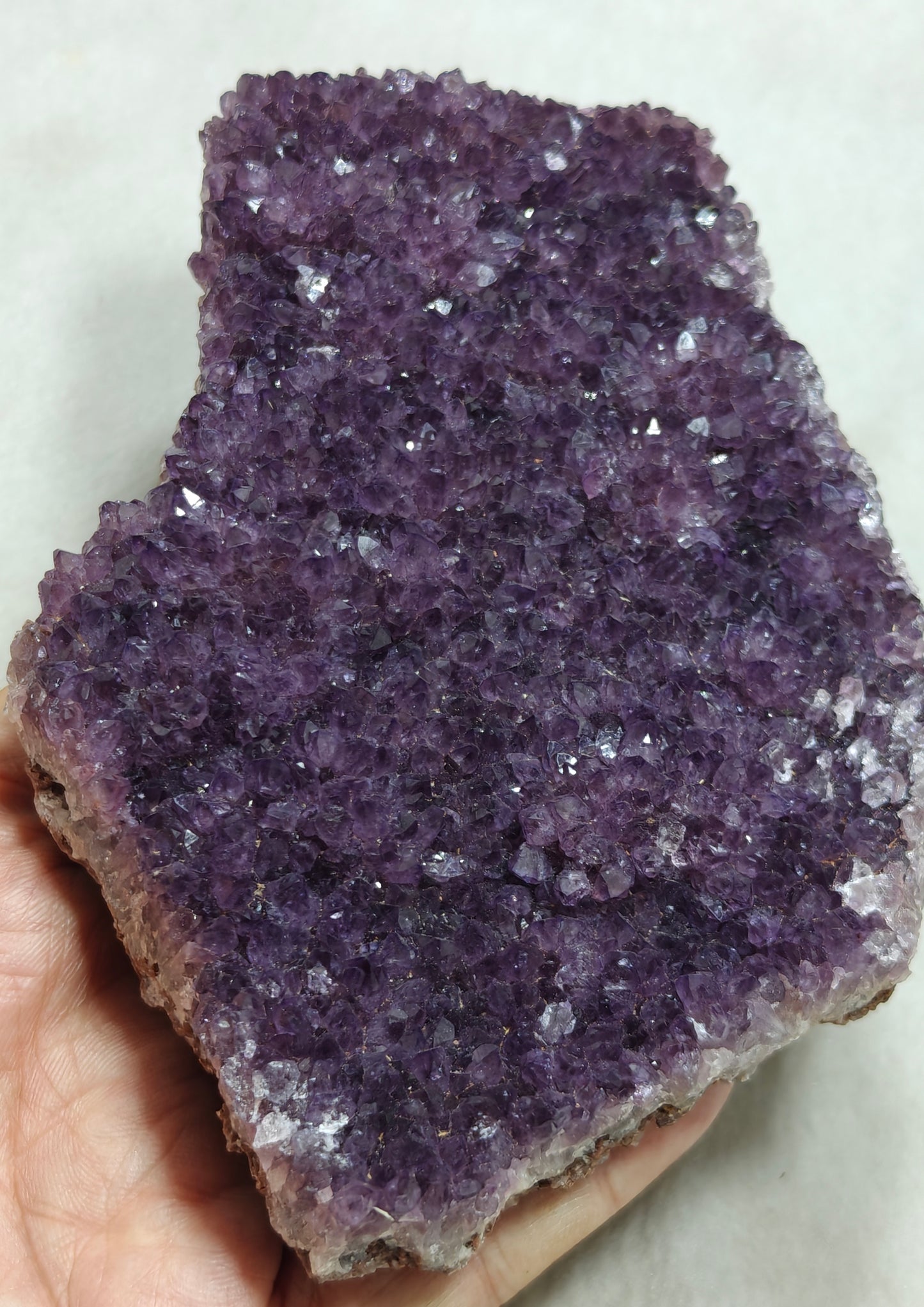 Natural drusy amethyst Clusters plate 402 grams