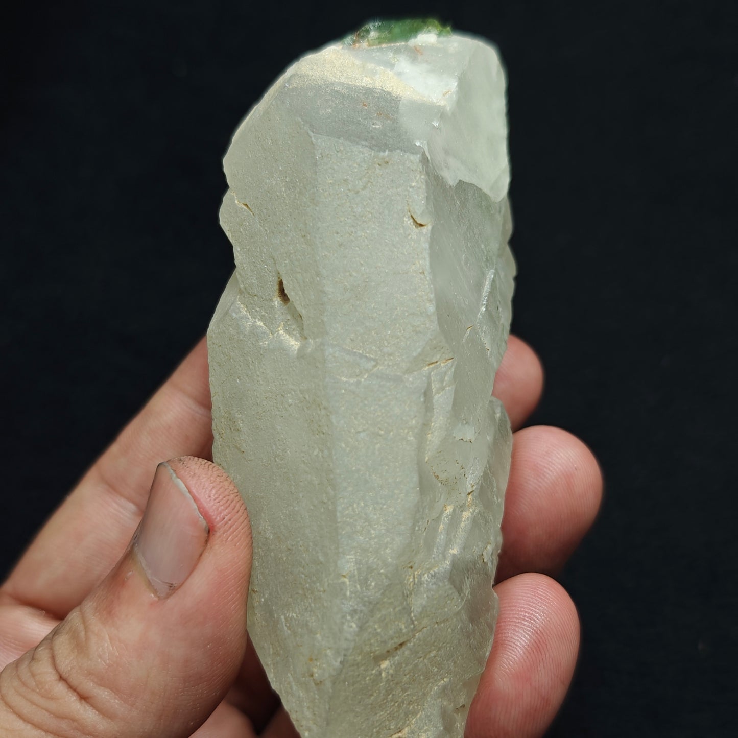 Natural quartz with green Tourmalines 265 grams