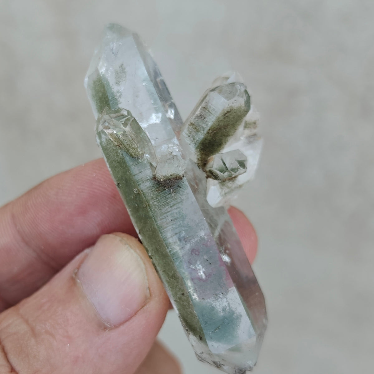 Natural beautifully terminated Chlorite Quartz crystal 27 grams