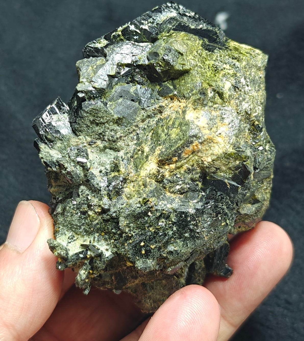 An Amazing specimen of lusterous Epidote 340 grams