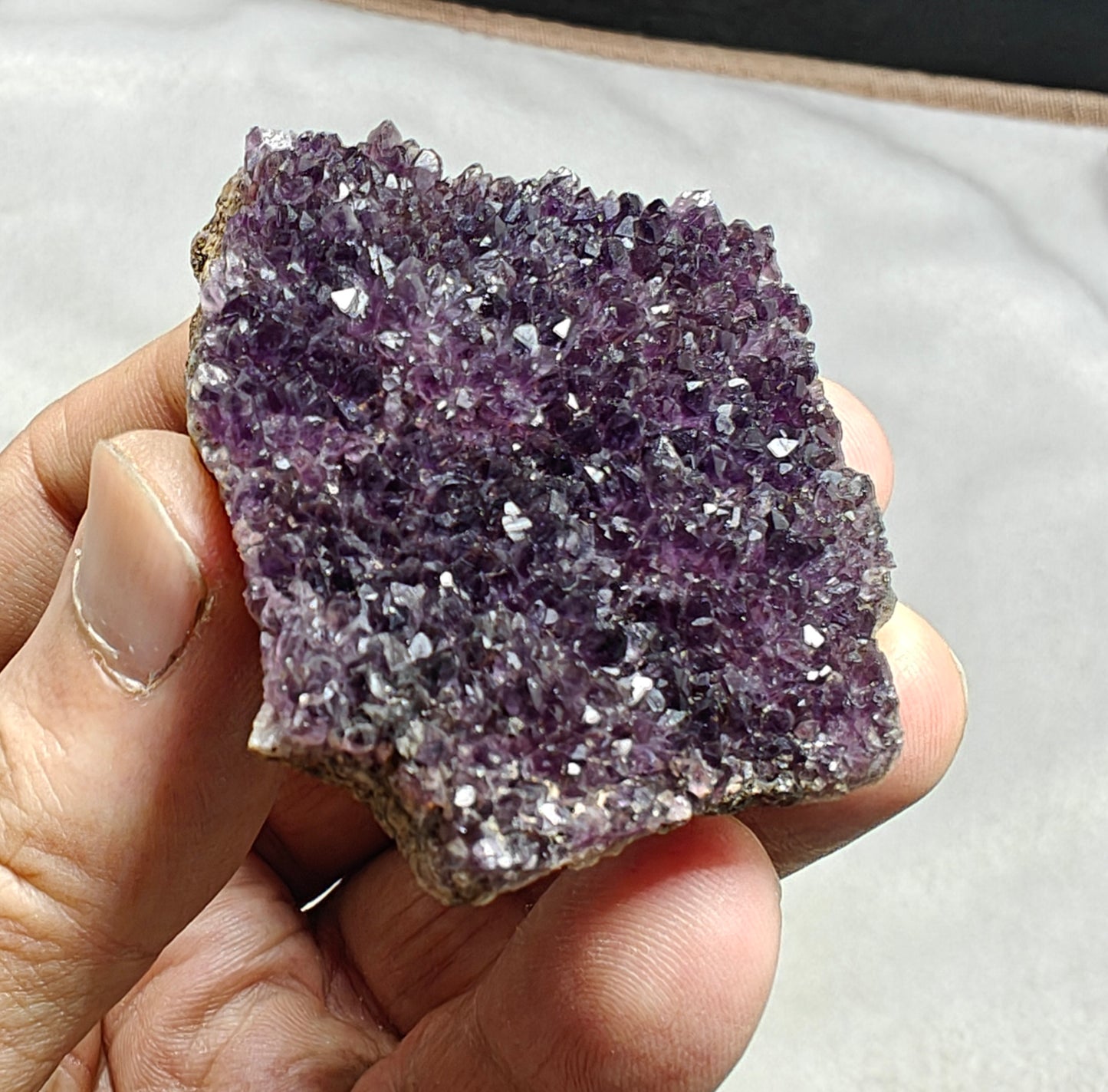 Drusy Amethyst crystals Cluster 73 grams