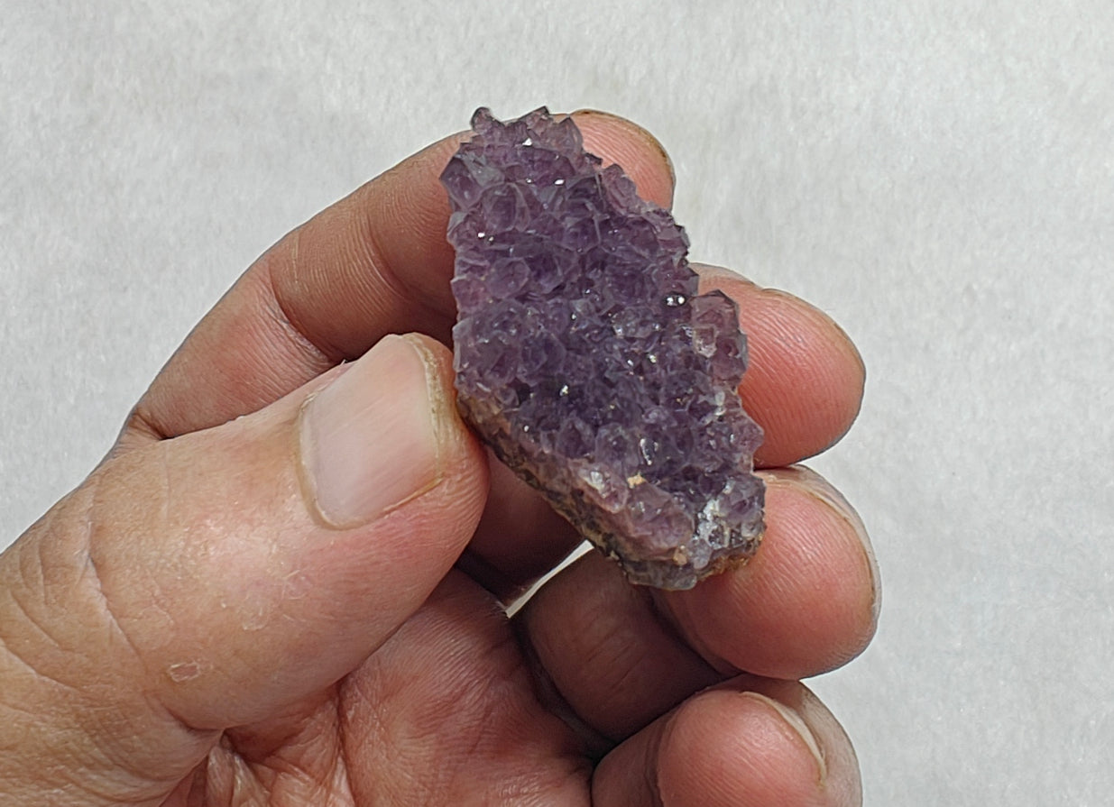 Small Single beautiful Drusy Amethyst crystals Cluster 19 grams