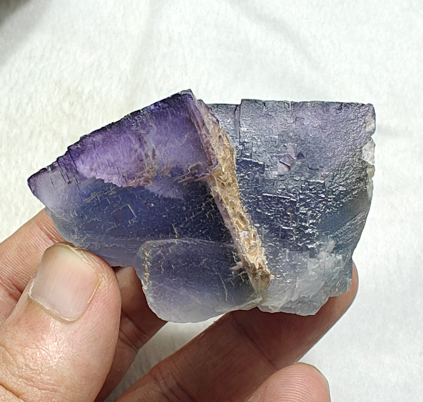 Purple Fluorite Specimen with blueish zoning 190 grams