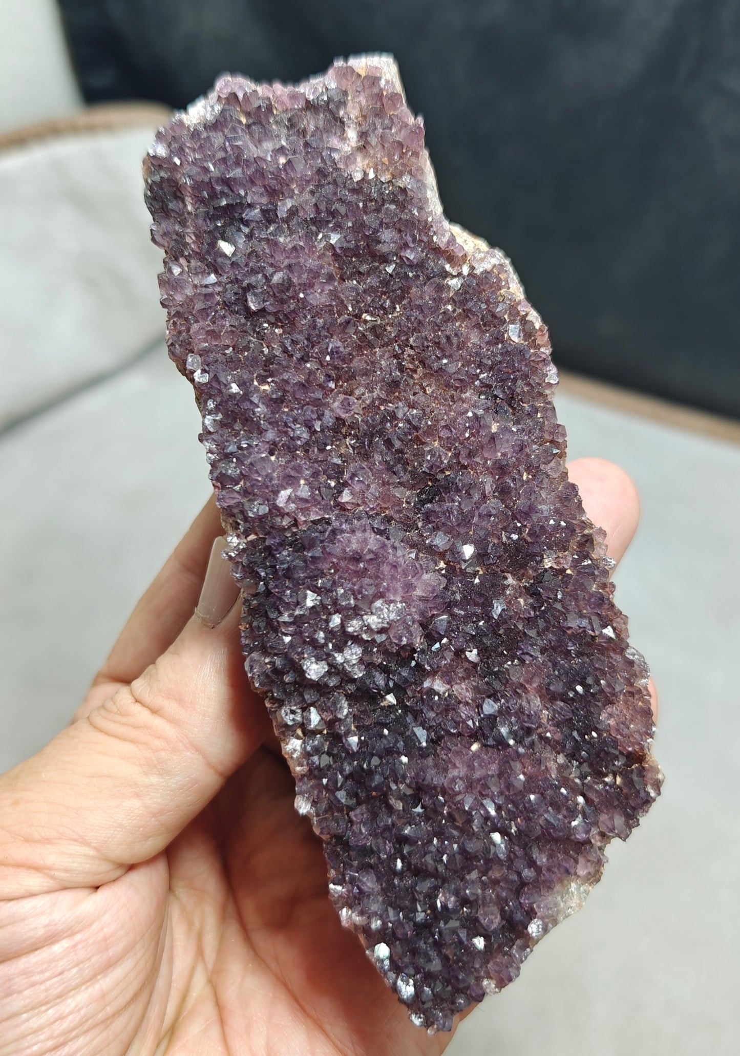 Natural Drusy Amethyst crystals Cluster 395 grams