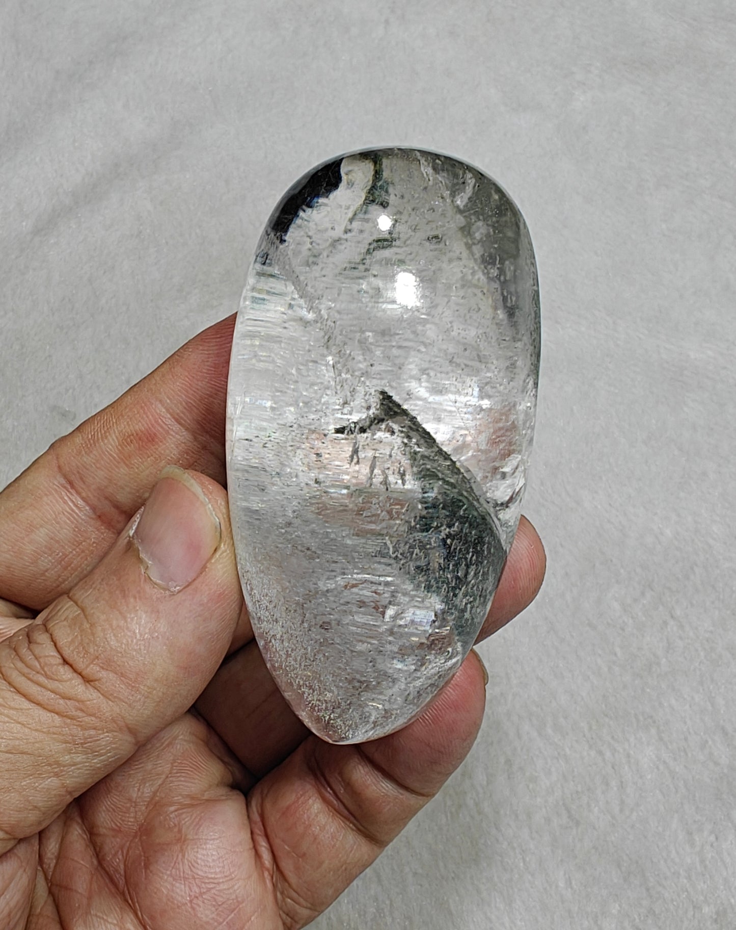 Chlorite included quartz cabochon 775 carats (155 grams)