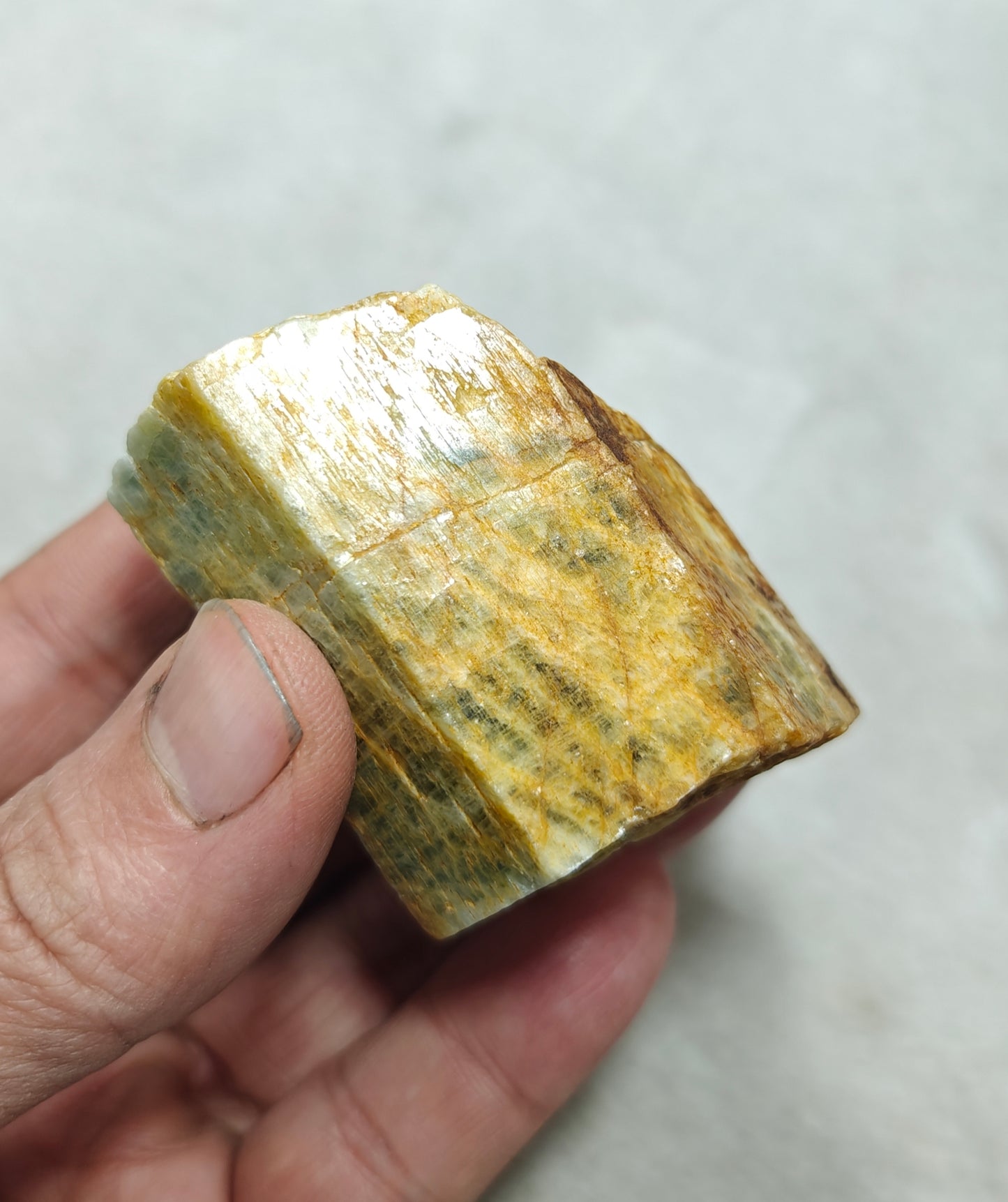 An Aesthetic large opaque Beryl Aquamarine Crystal 168 grams