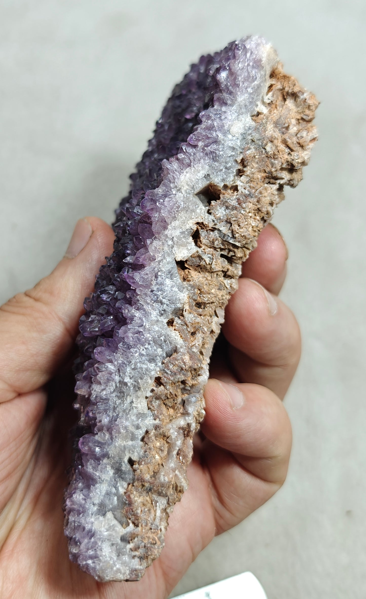 Natural Drusy Amethyst crystals Cluster plate 383 grams