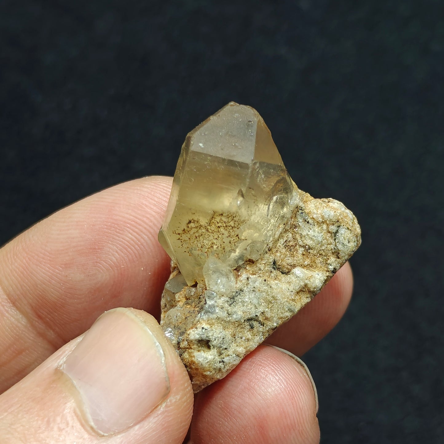 Aegirine included astrophyllite Quartz Crystal 20 grams