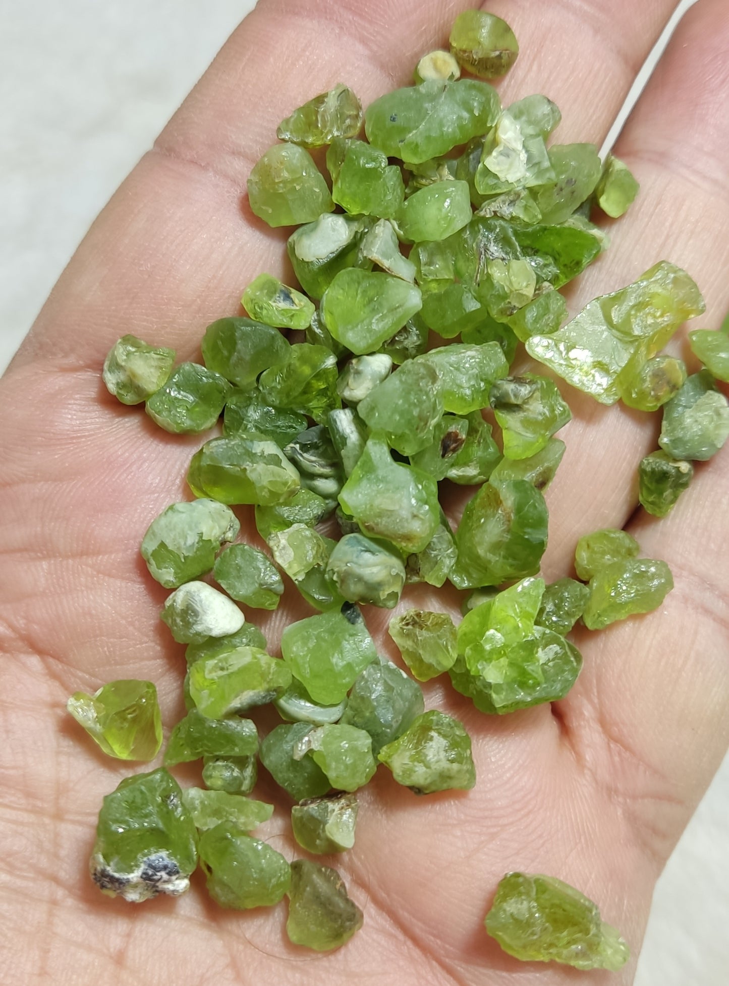 Natural rough peridot 100 grams