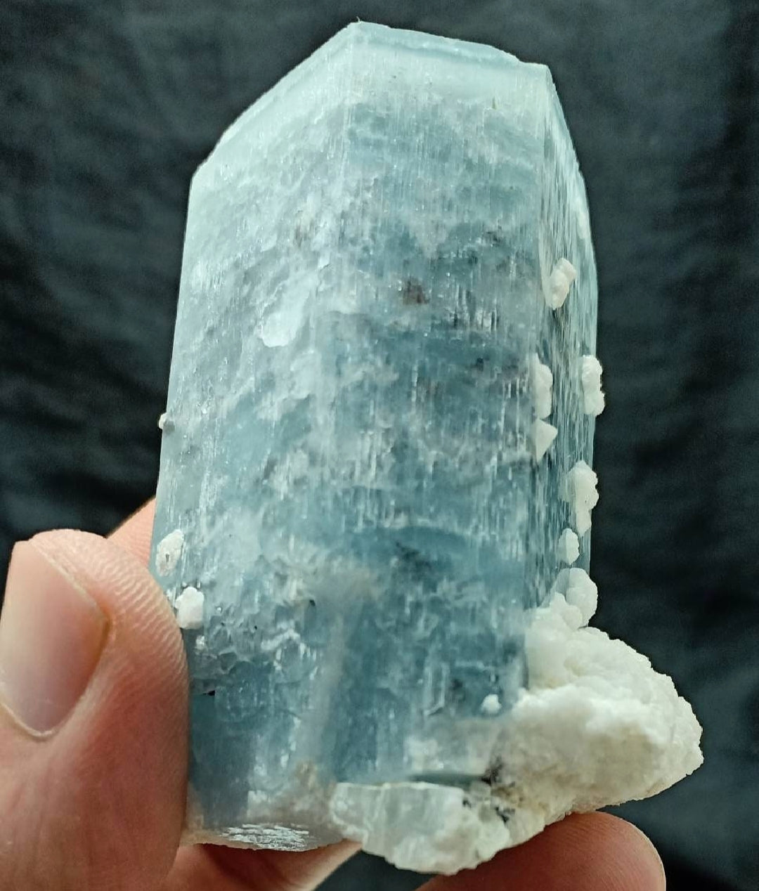 Afghanistan Aquamarine Crystal with associated tantalite 196 grams