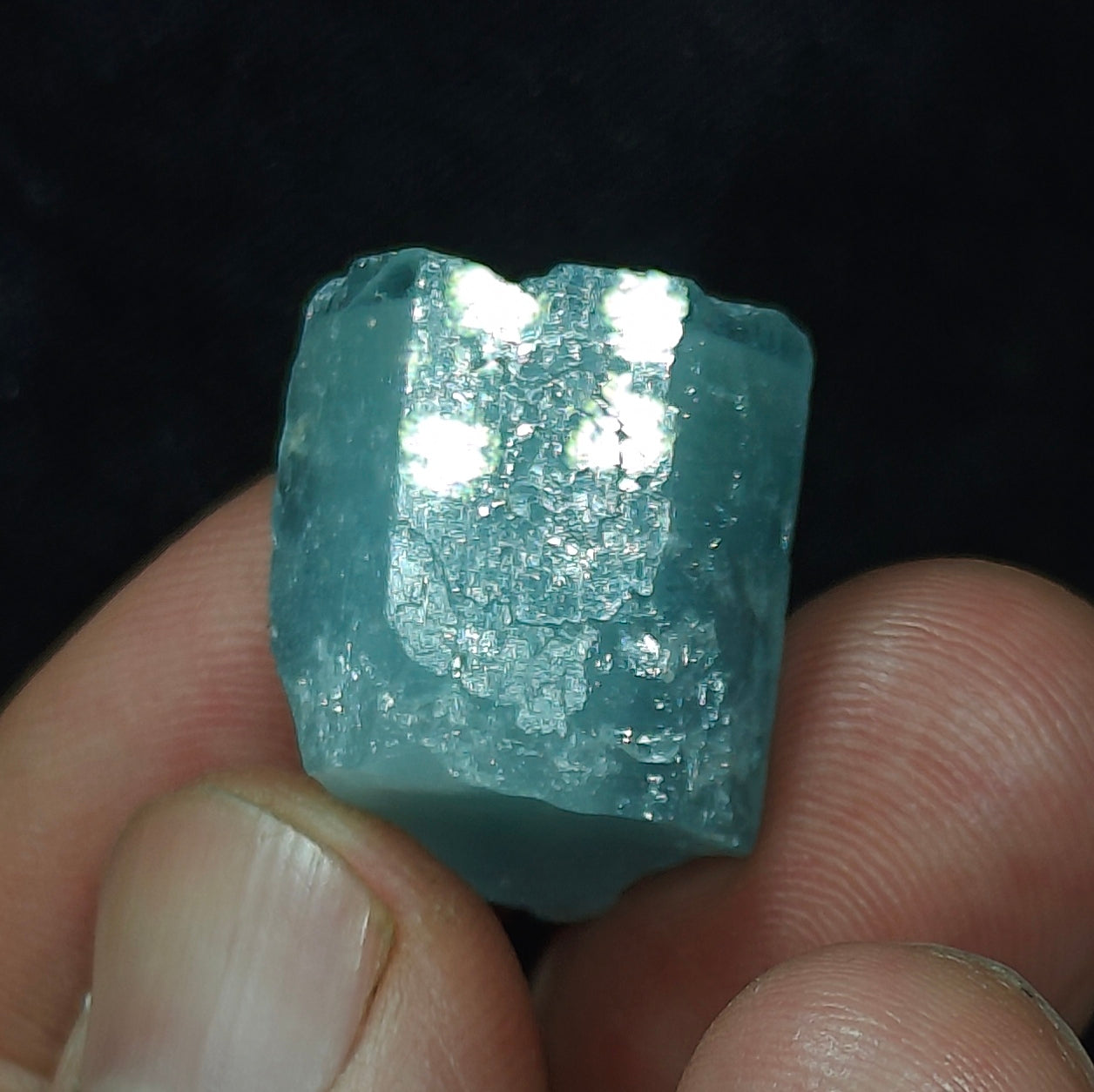 Afghanistan Aquamarine Crystal with tantalite 10 grams