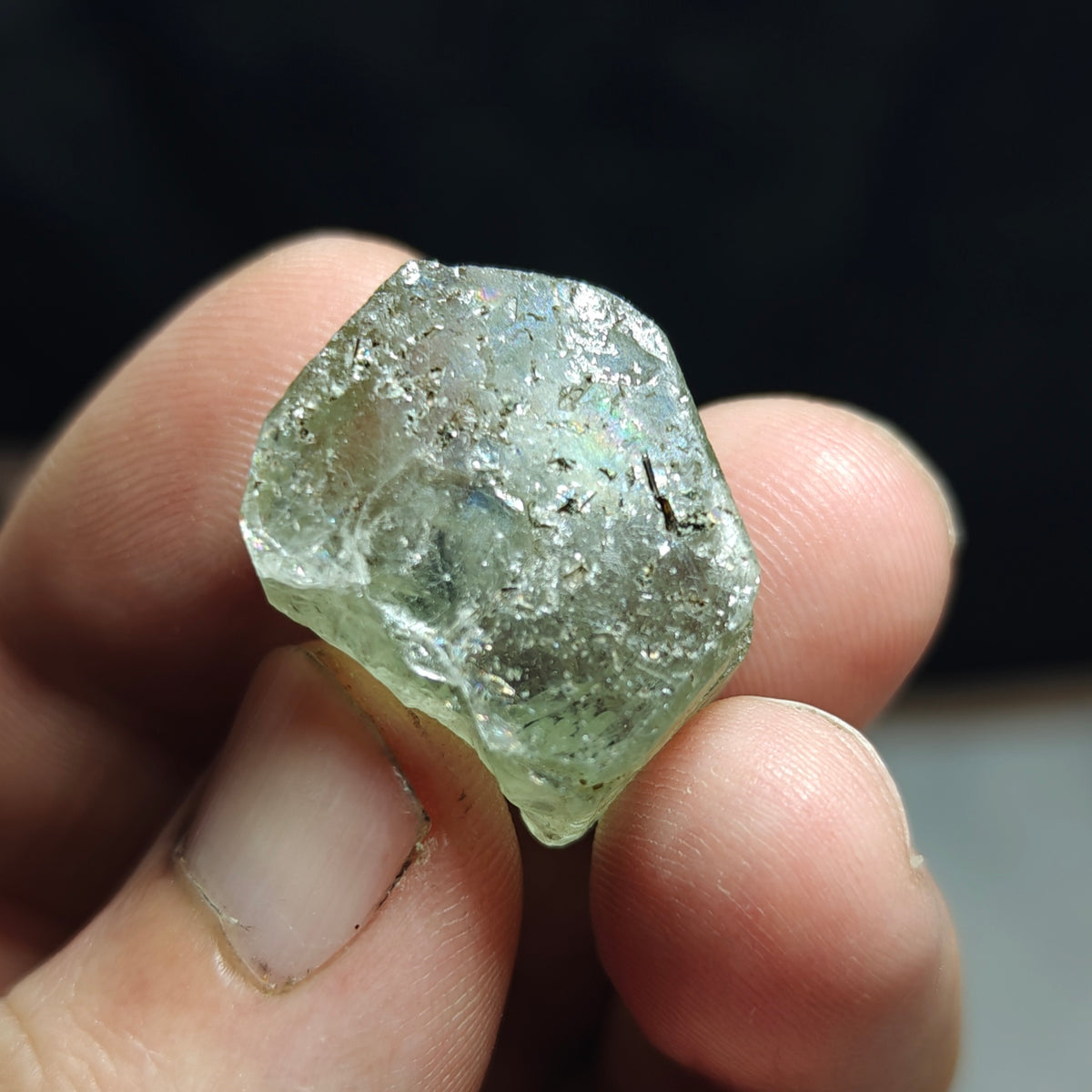 Natural green apatite crystal 13.5 grams