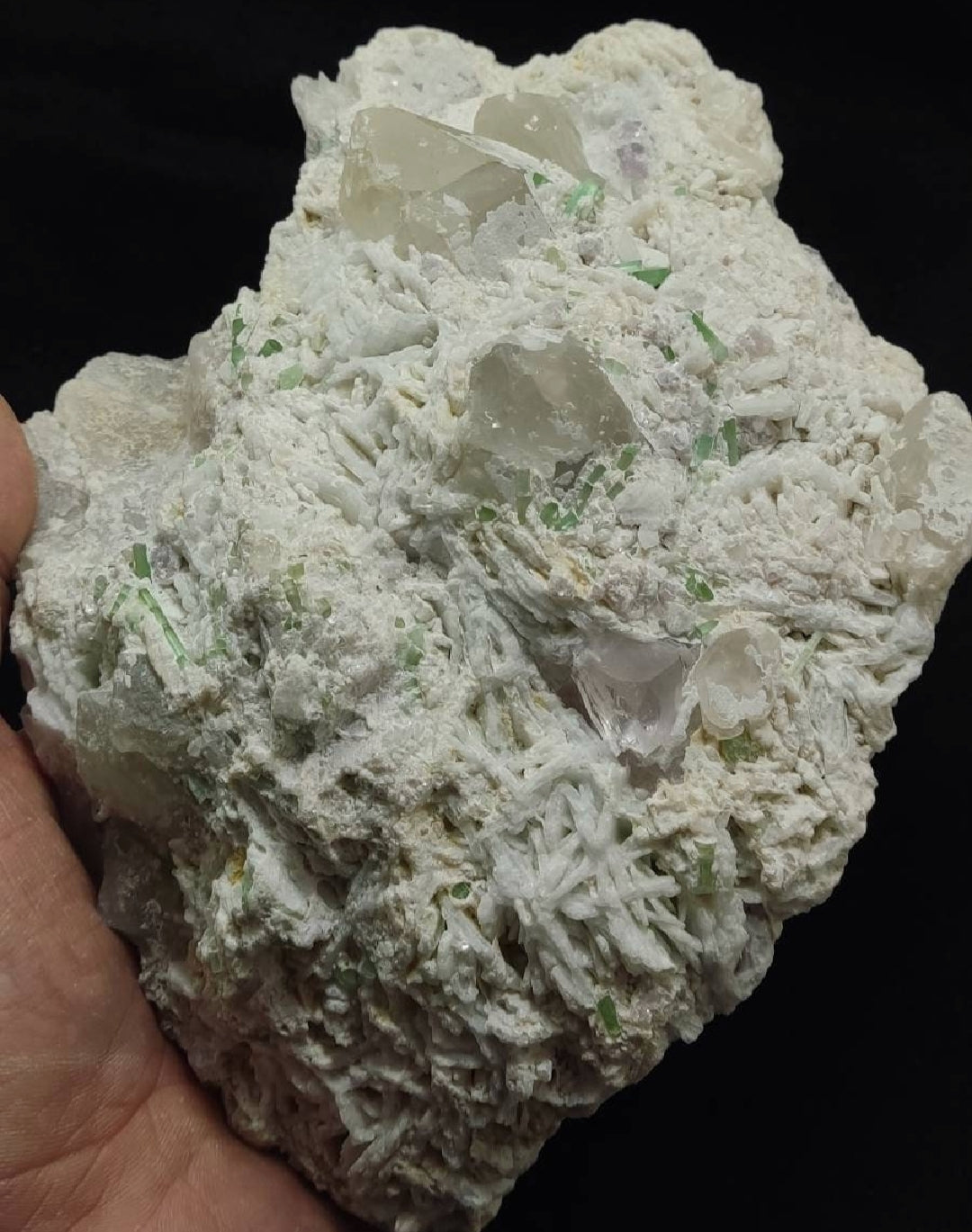 Combo specimen of morganite tourmaline quartz and cleavlandite 2120 grams