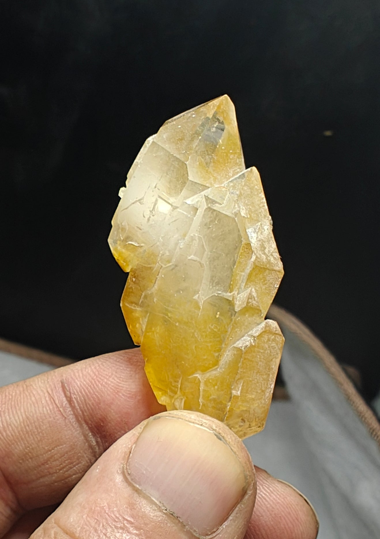 Natural iron included yellow faden quartz 24 grams