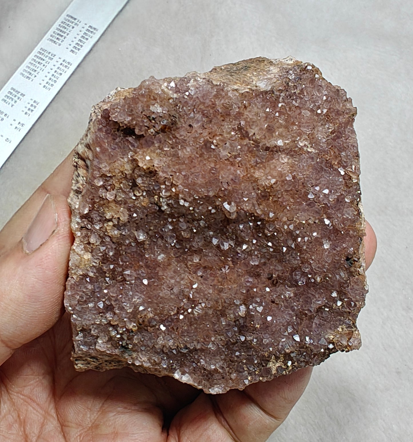 Drusy Amethyst crystals Cluster with light purple color 255