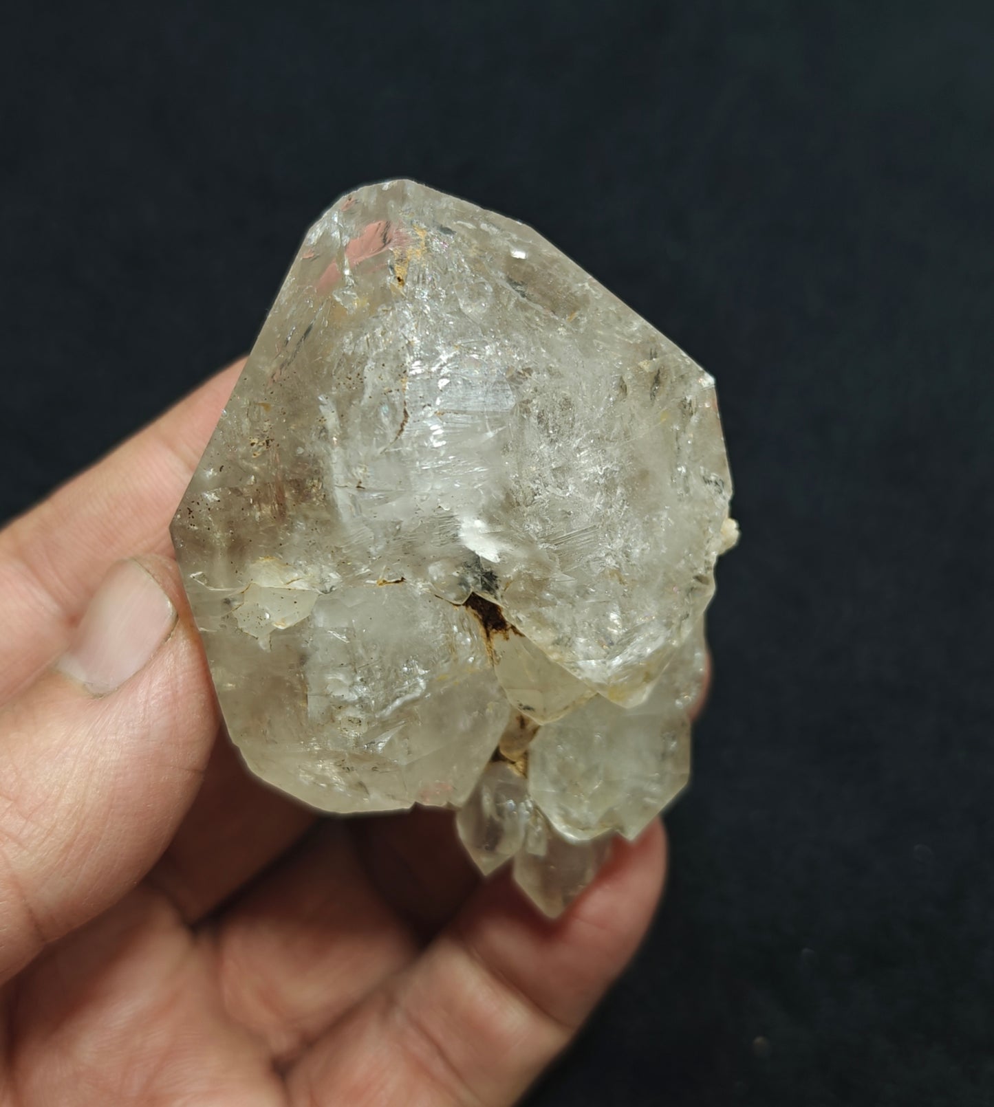 Natural double terminated Elestial/skeletal quartz scepter like formation 135 grams