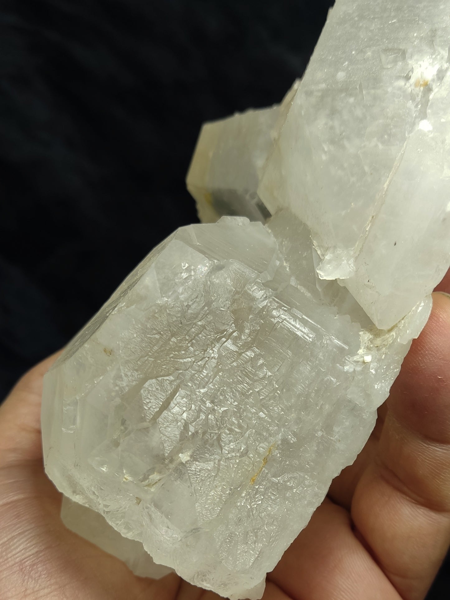 Natural Gwindel Quartz Cluster 950 grams