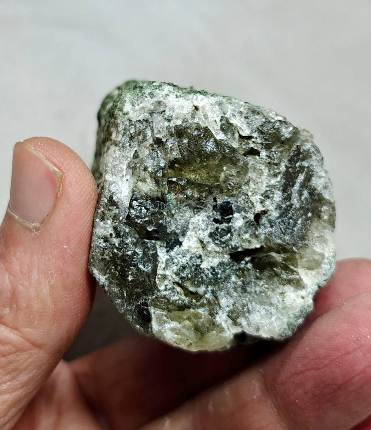 Scapolite crystal with associated epidote 253 grams