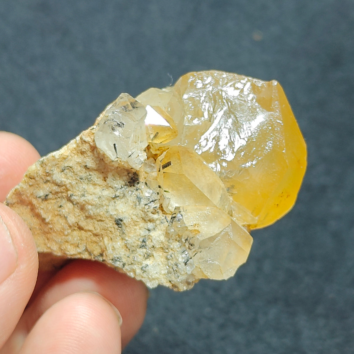 Astrophyllite Quartz with aegirine inclusions 53 grams
