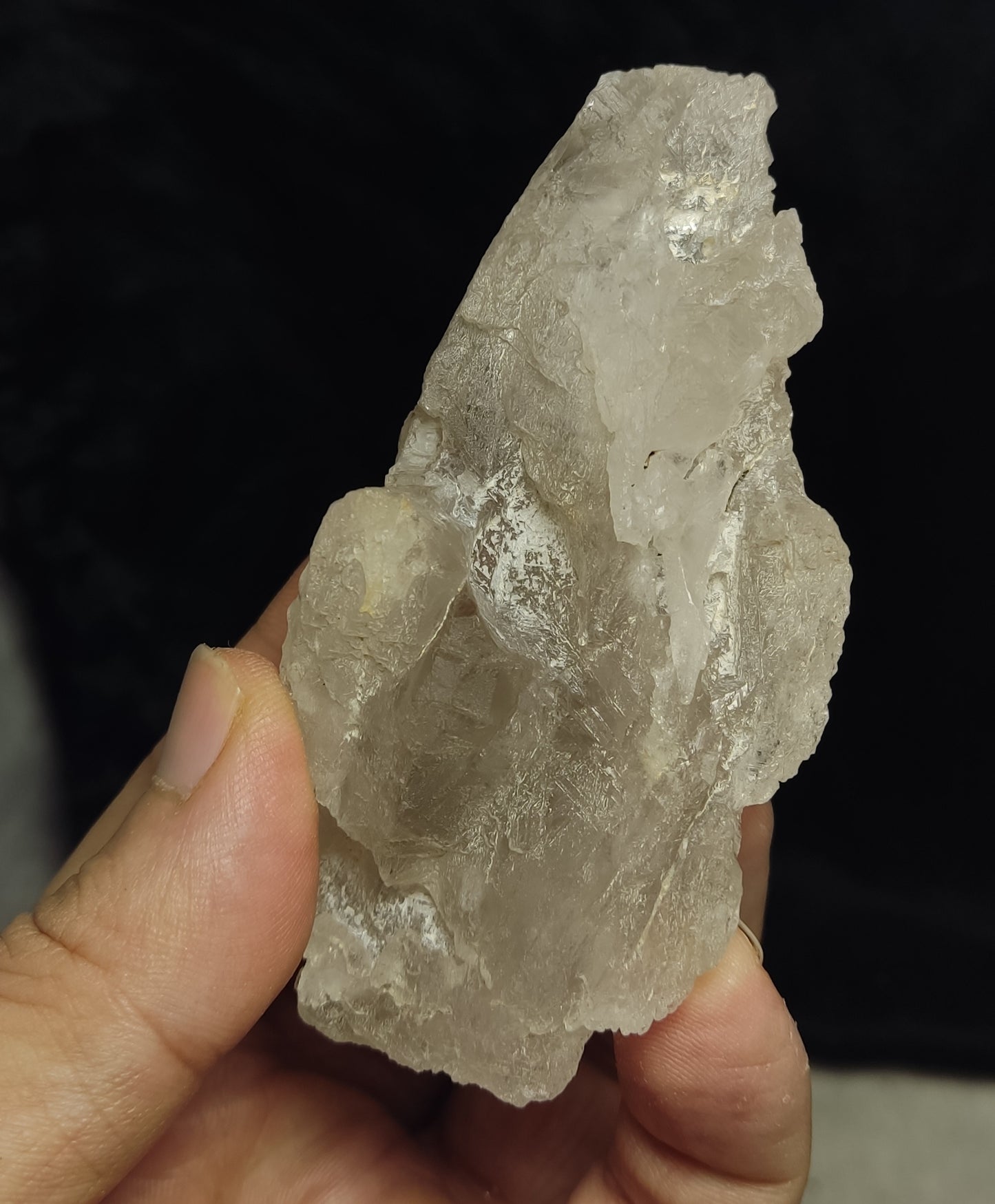Natural fully etched smoky quartz 156 grams