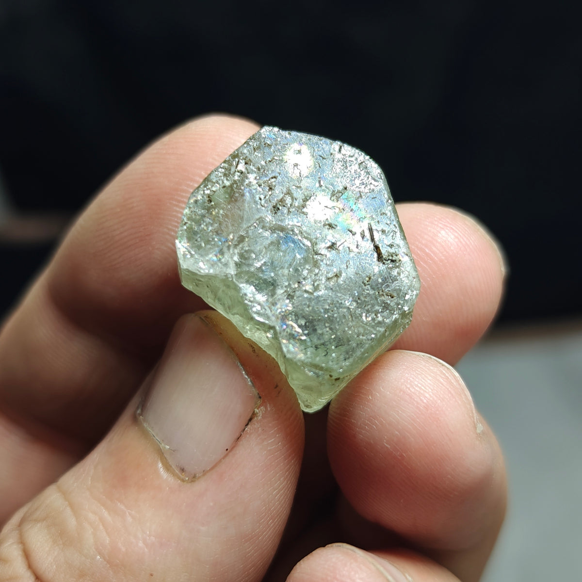 Natural green apatite crystal 13.5 grams