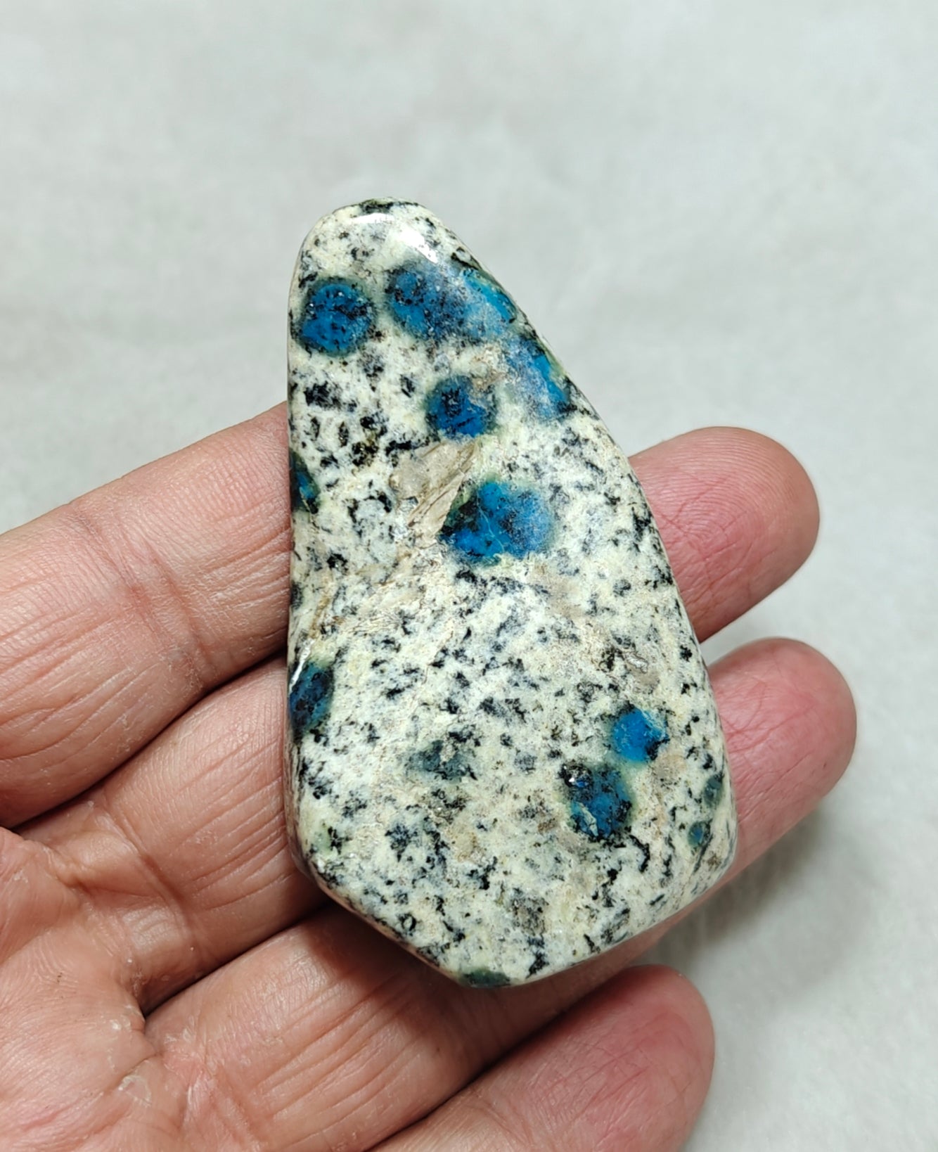 Natural K2 Stone Azurite Granite Tumble Freeform 62 grams
