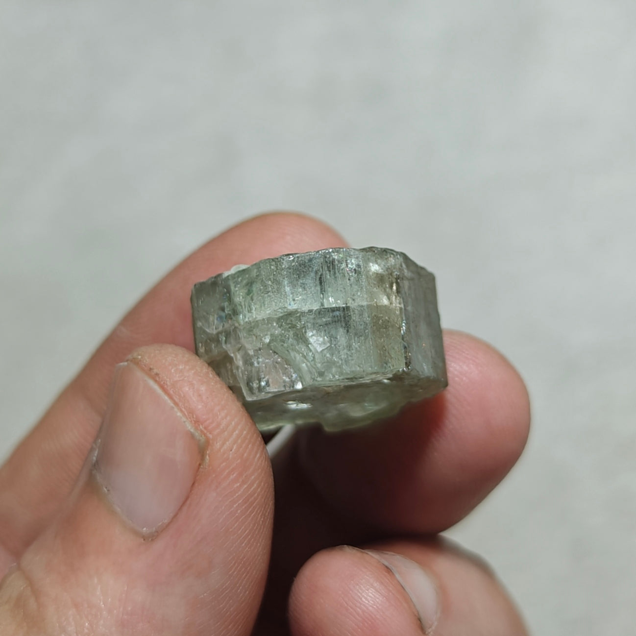 Natural green apatite crystal 14 grams