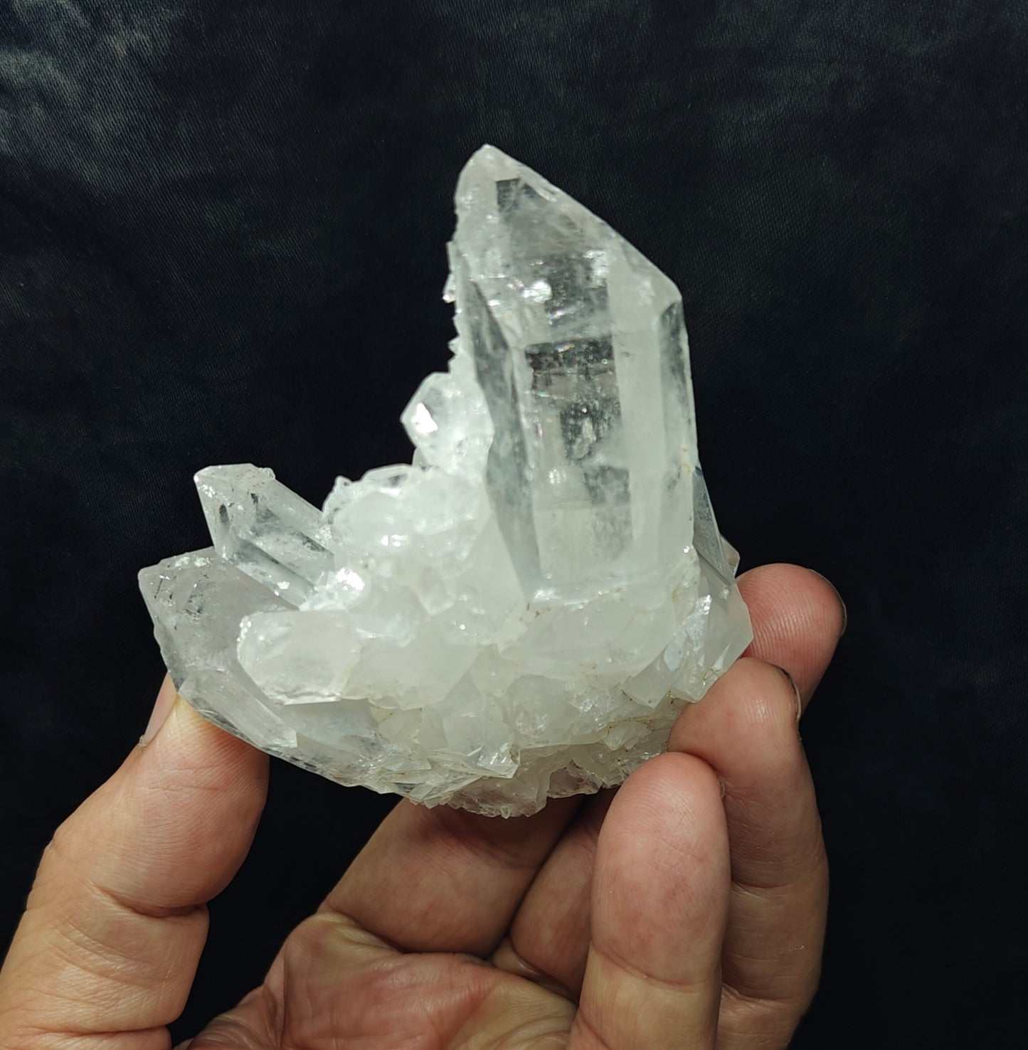 An amazing specimen of clear terminated quartz Crystals 193 grams