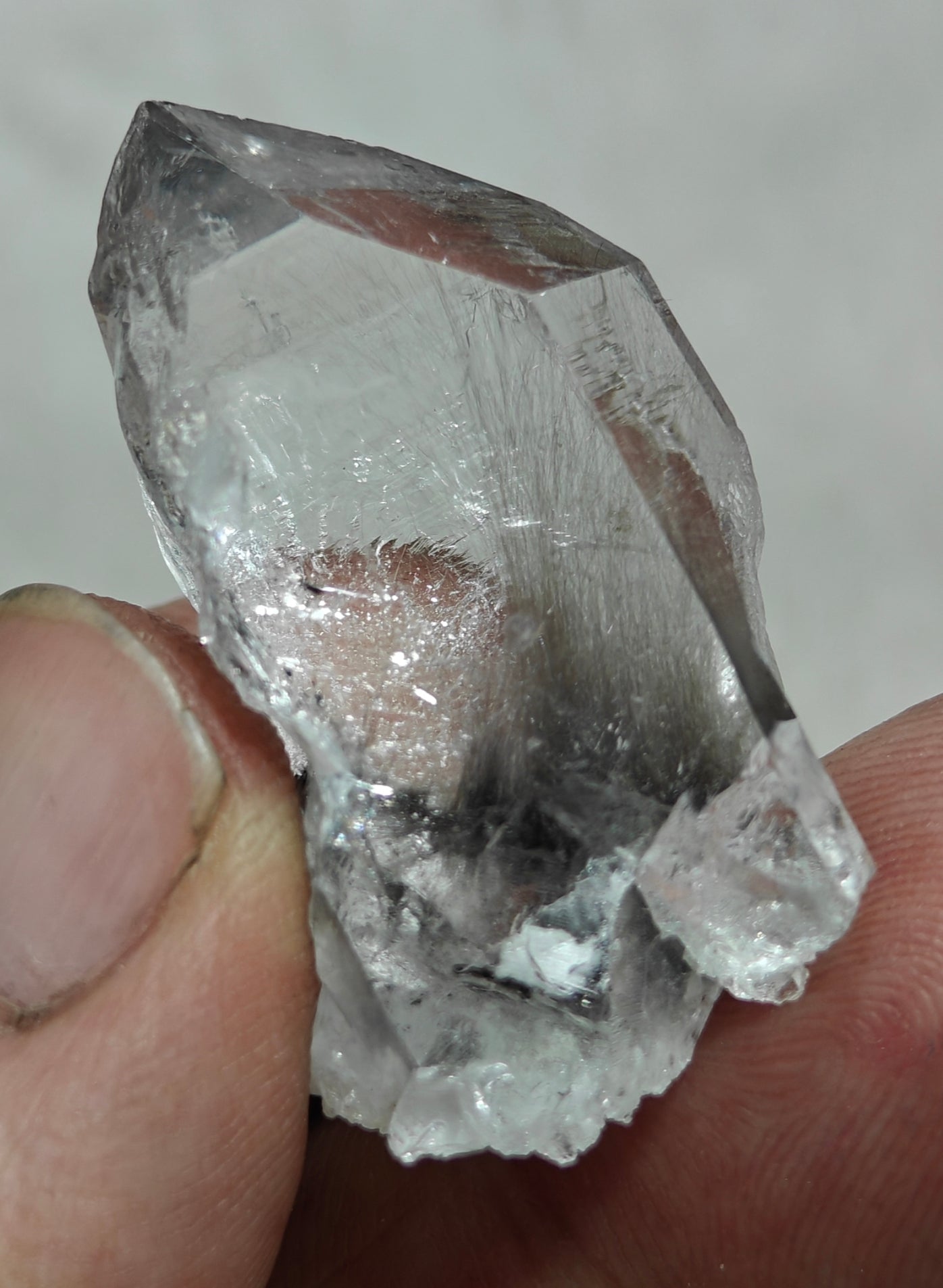 Single beautiful brookite included Quartz Crystal 17 grams