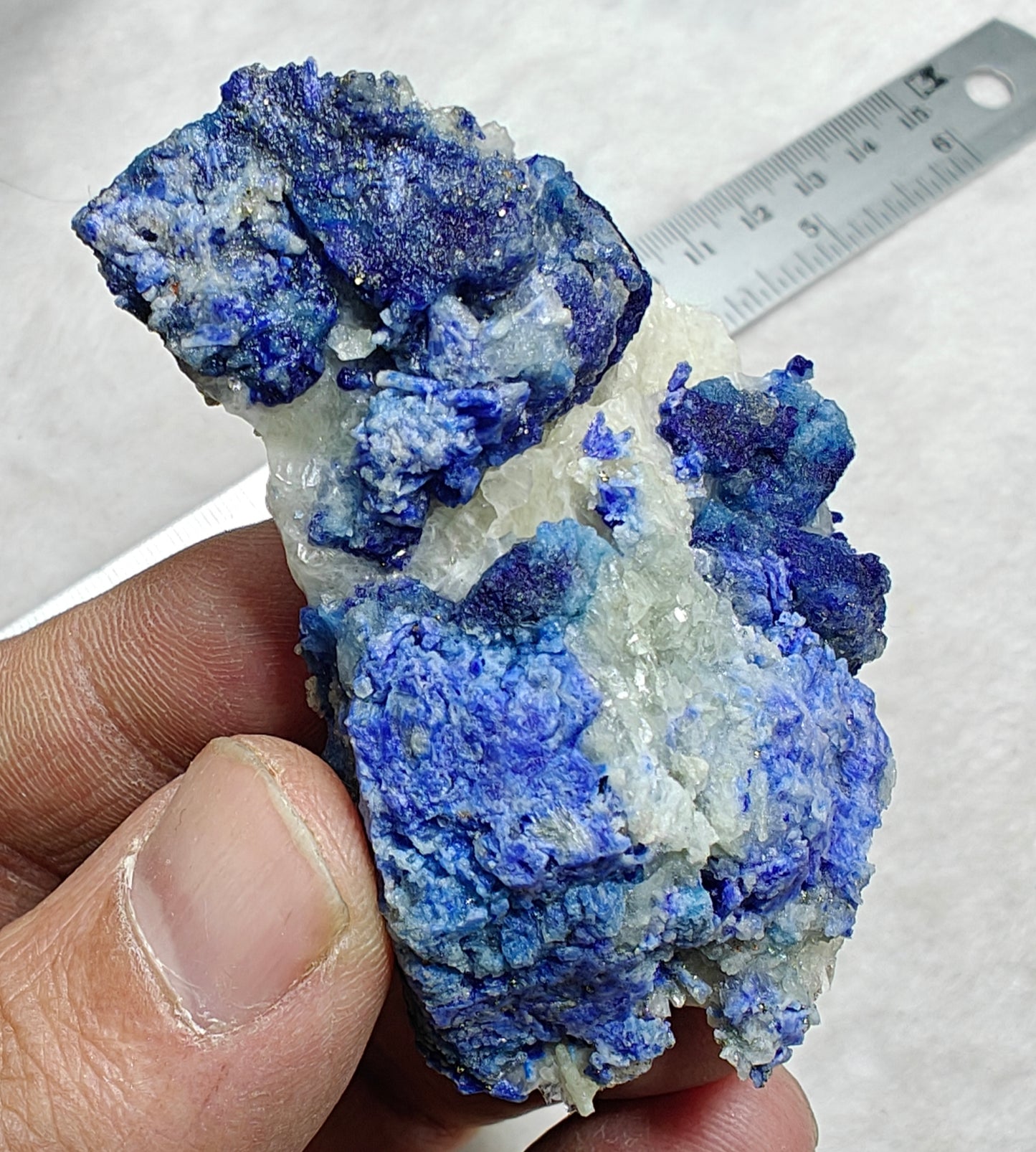 Afghanite/Lazurite on matrix with Calcite 55 grams