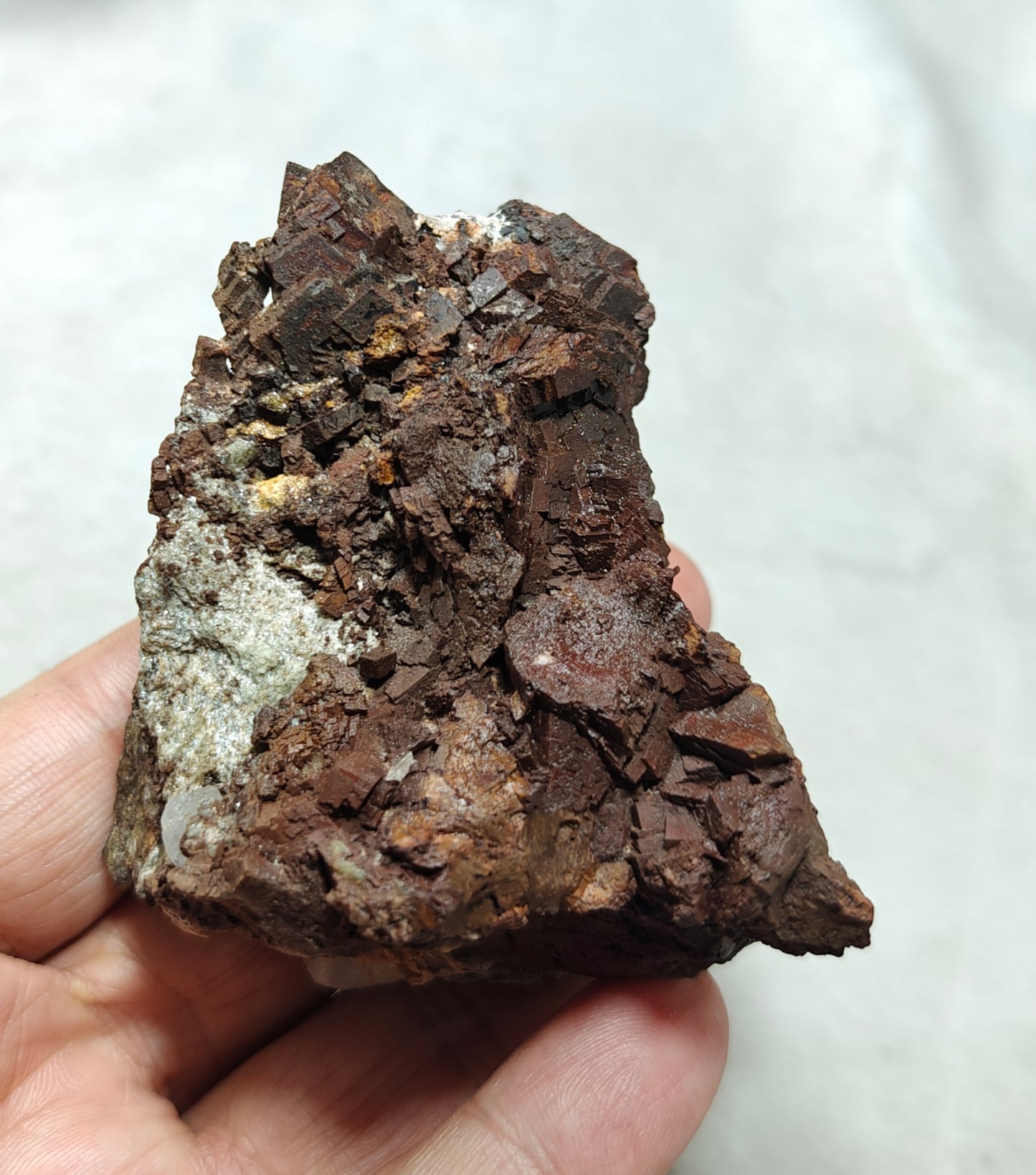 Natural siderite specimen on matrix with quartz 234 grams