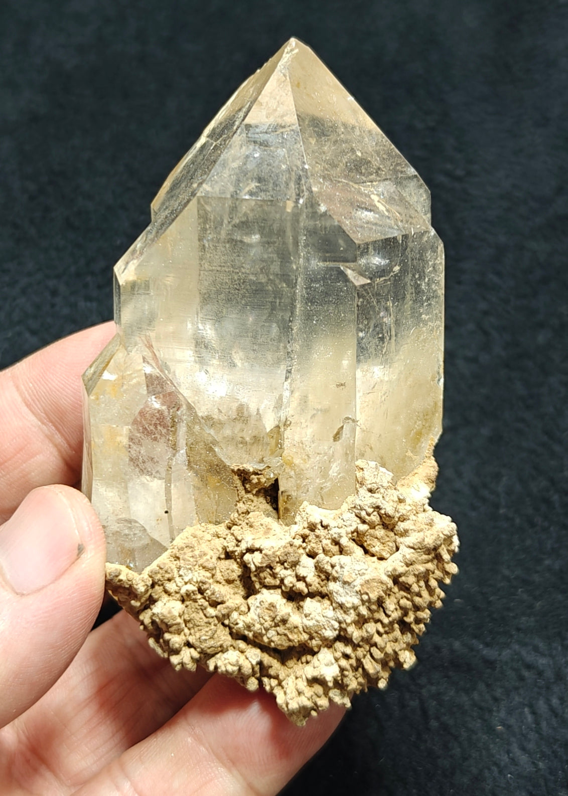 An Aesthetic specimen of  terminated Quartz Crystal 187 grams