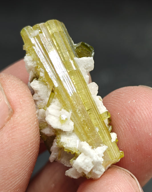 Small aesthetic green tourmaline specimen 33 carats