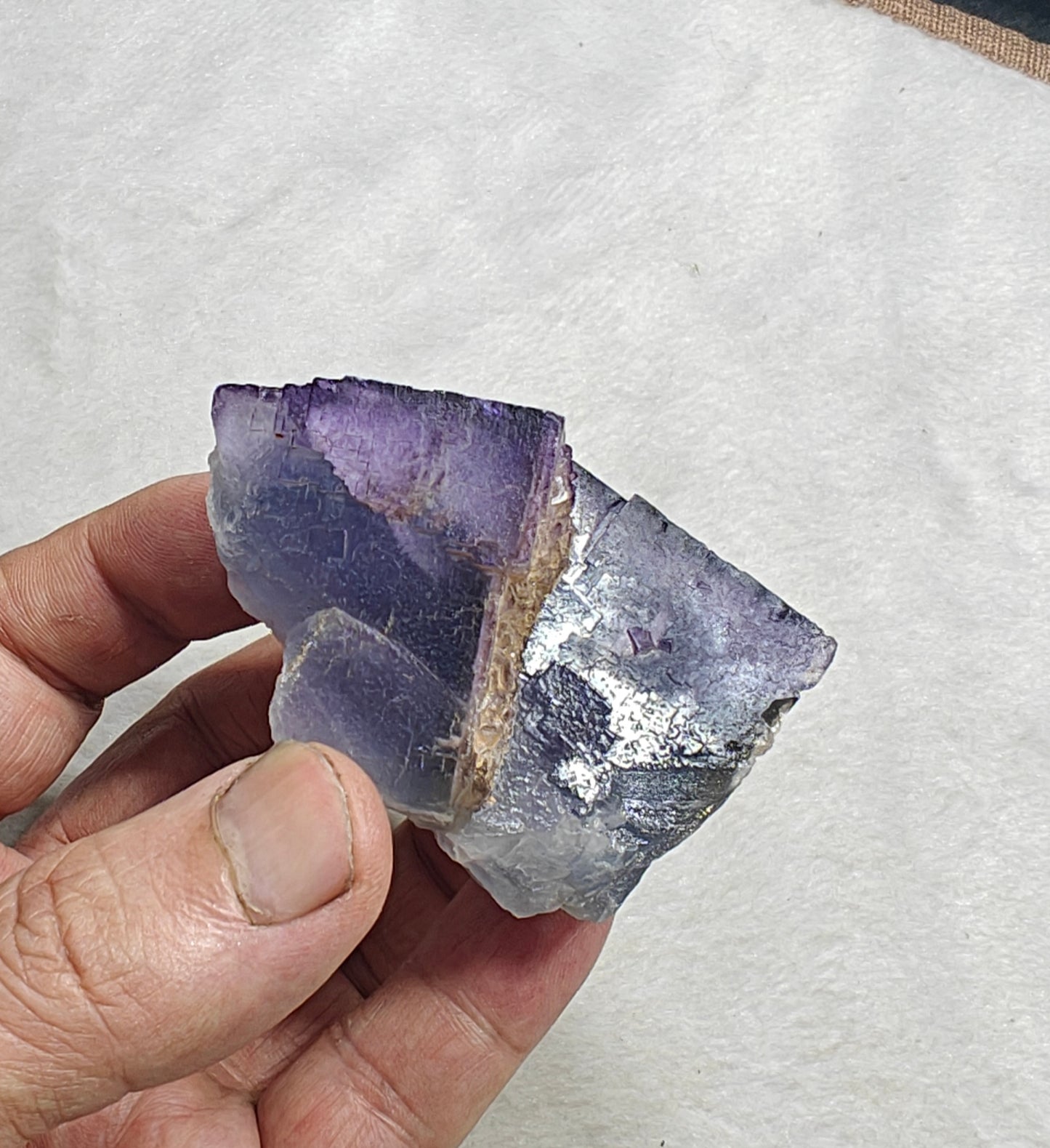 Natural Purple Fluorite with blueish zoning 190 grams