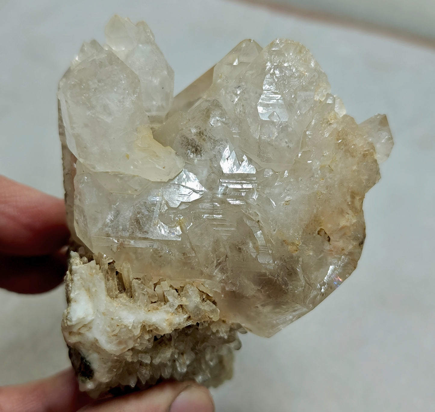 Beautiful specimen of DT fenster Quartz Crystal on matrix 508 grams